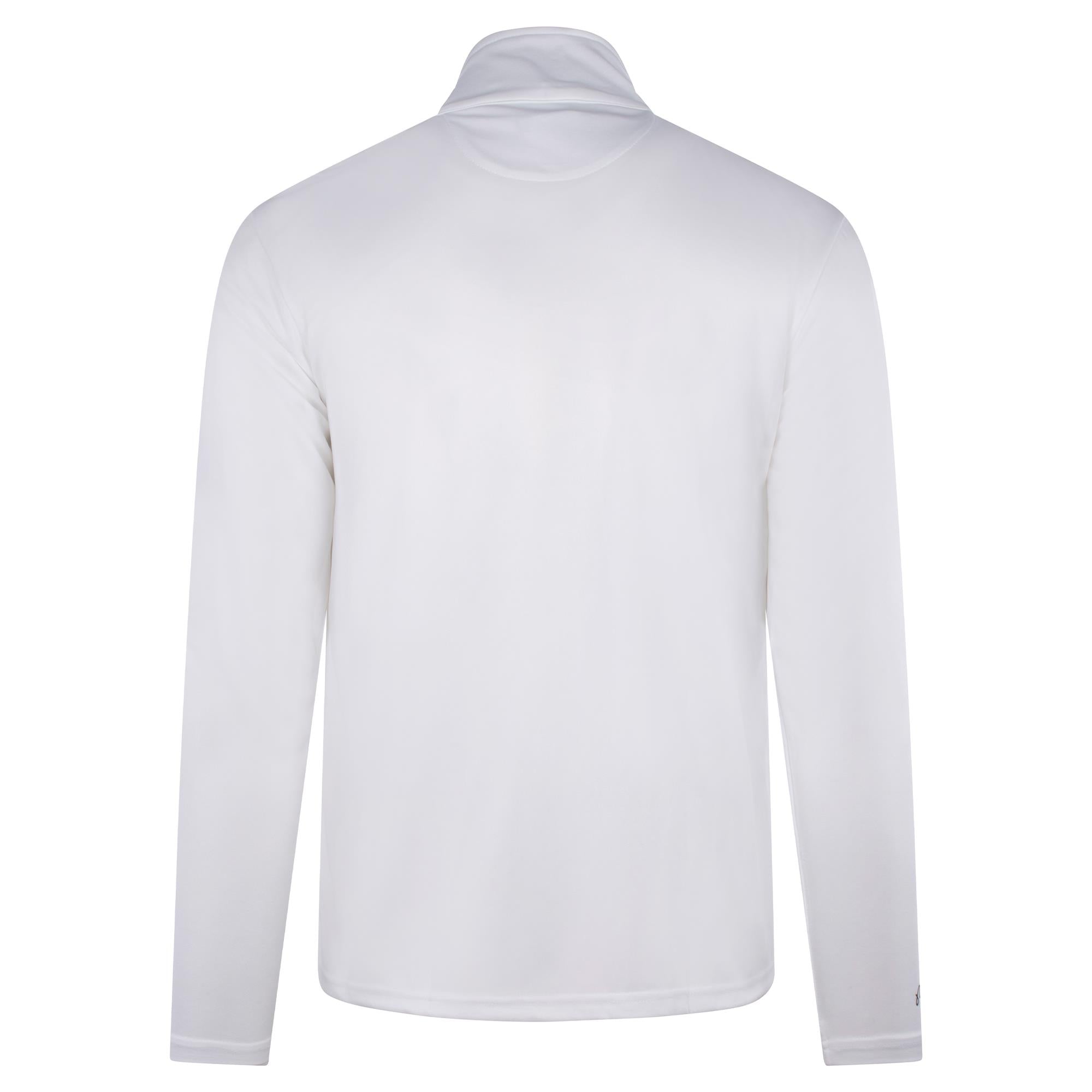 Malbon Golf M Script Performance Quarter Zip Mens Mid Layer White