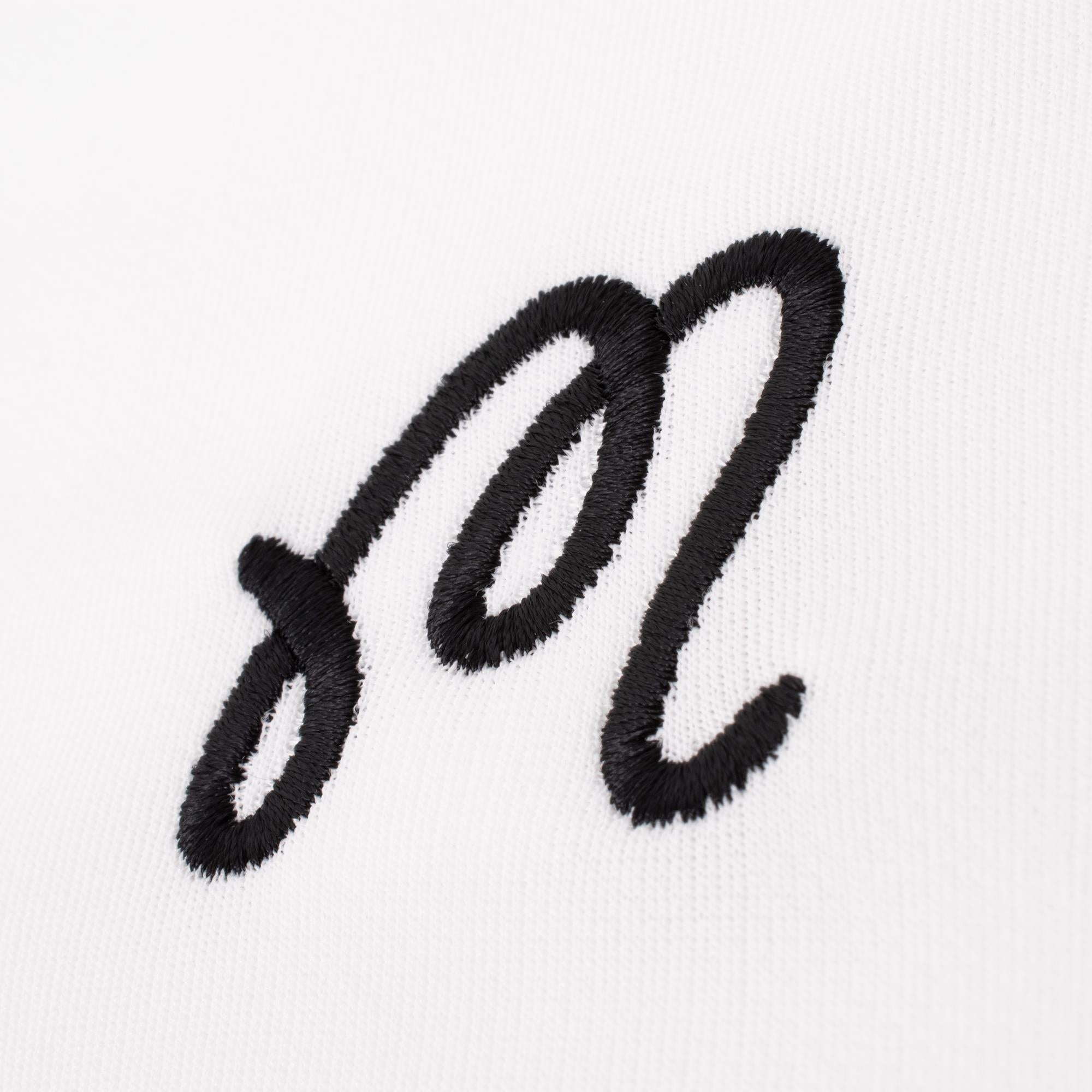 Malbon Golf M Script Performance Quarter Zip Mens Mid Layer White