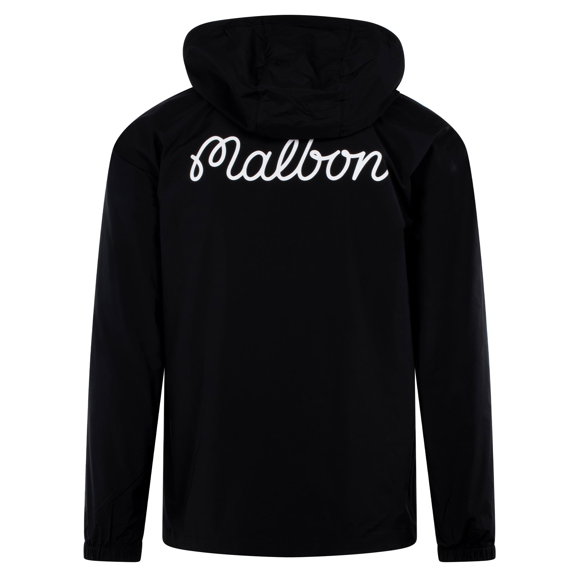 Malbon Golf M Script Nylon Anorak Golf Jacket Black