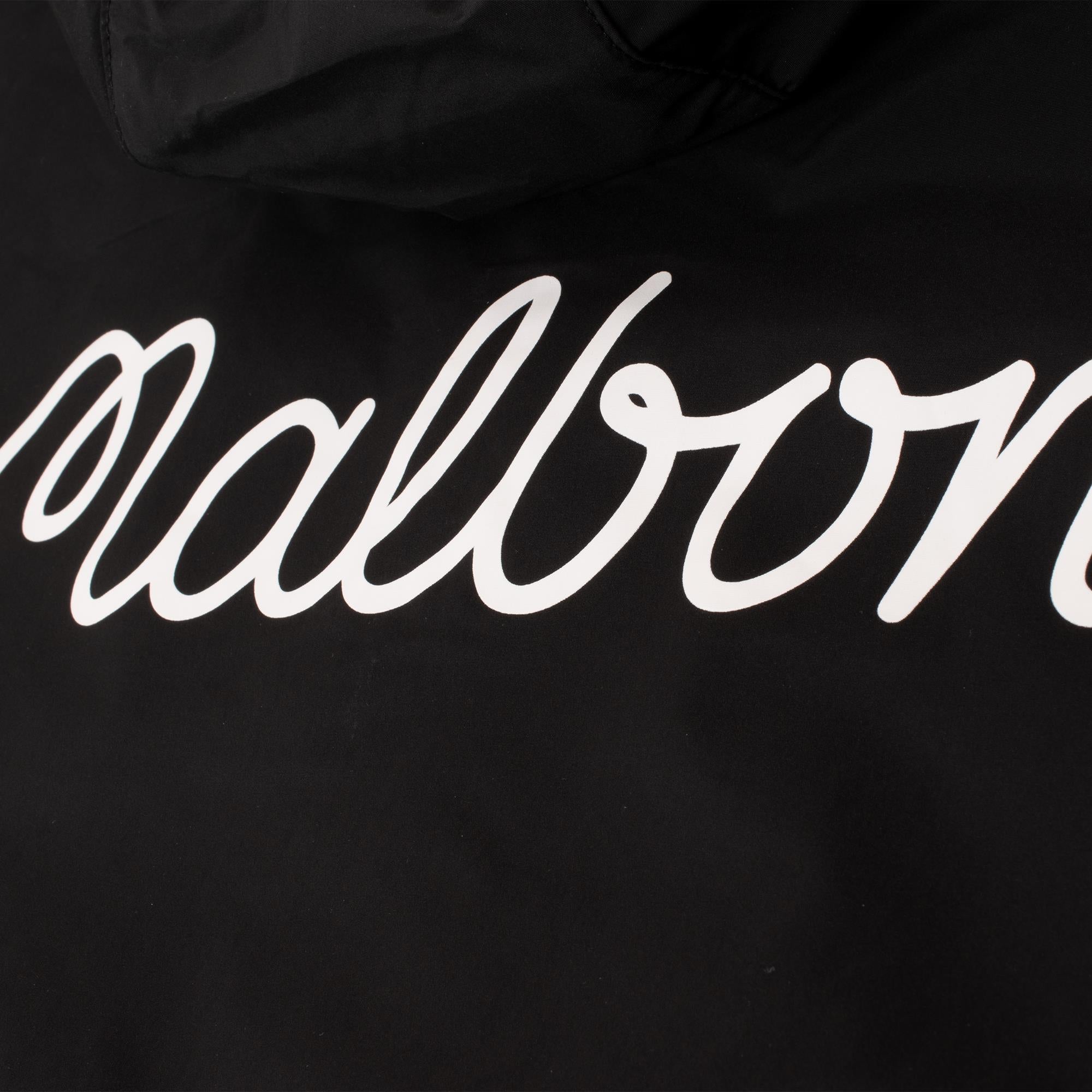 Malbon Golf M Script Nylon Anorak Golf Jacket Black