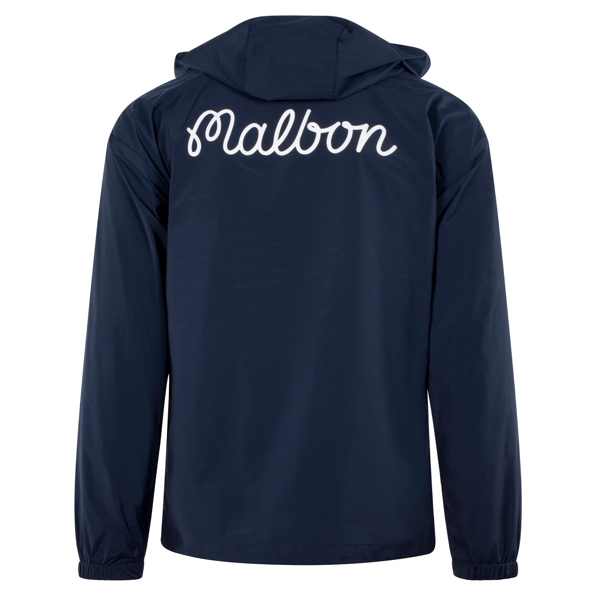 Malbon Golf M Script Nylon Anorak Golf Jacket Navy