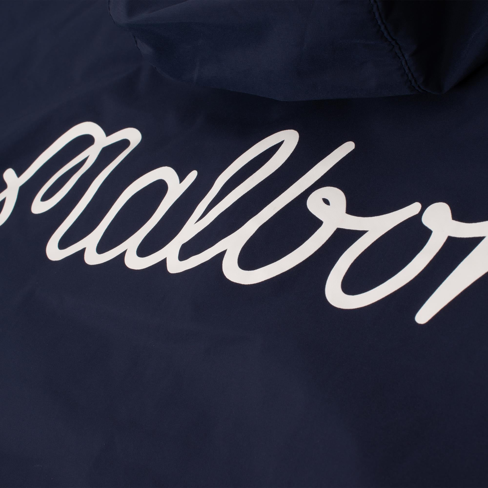 Malbon Golf M Script Nylon Anorak Golf Jacket Navy