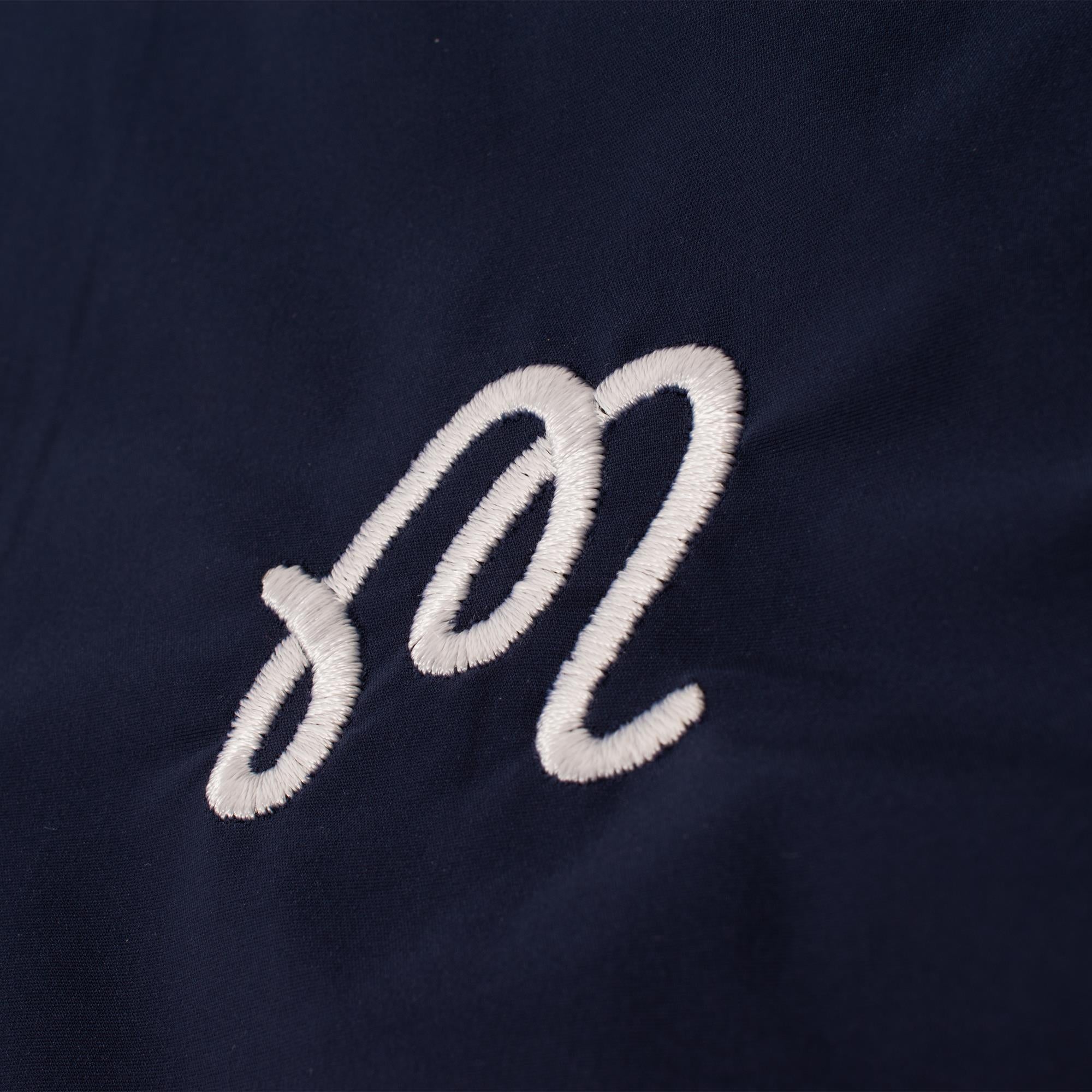 Malbon Golf M Script Nylon Anorak Golf Jacket Navy