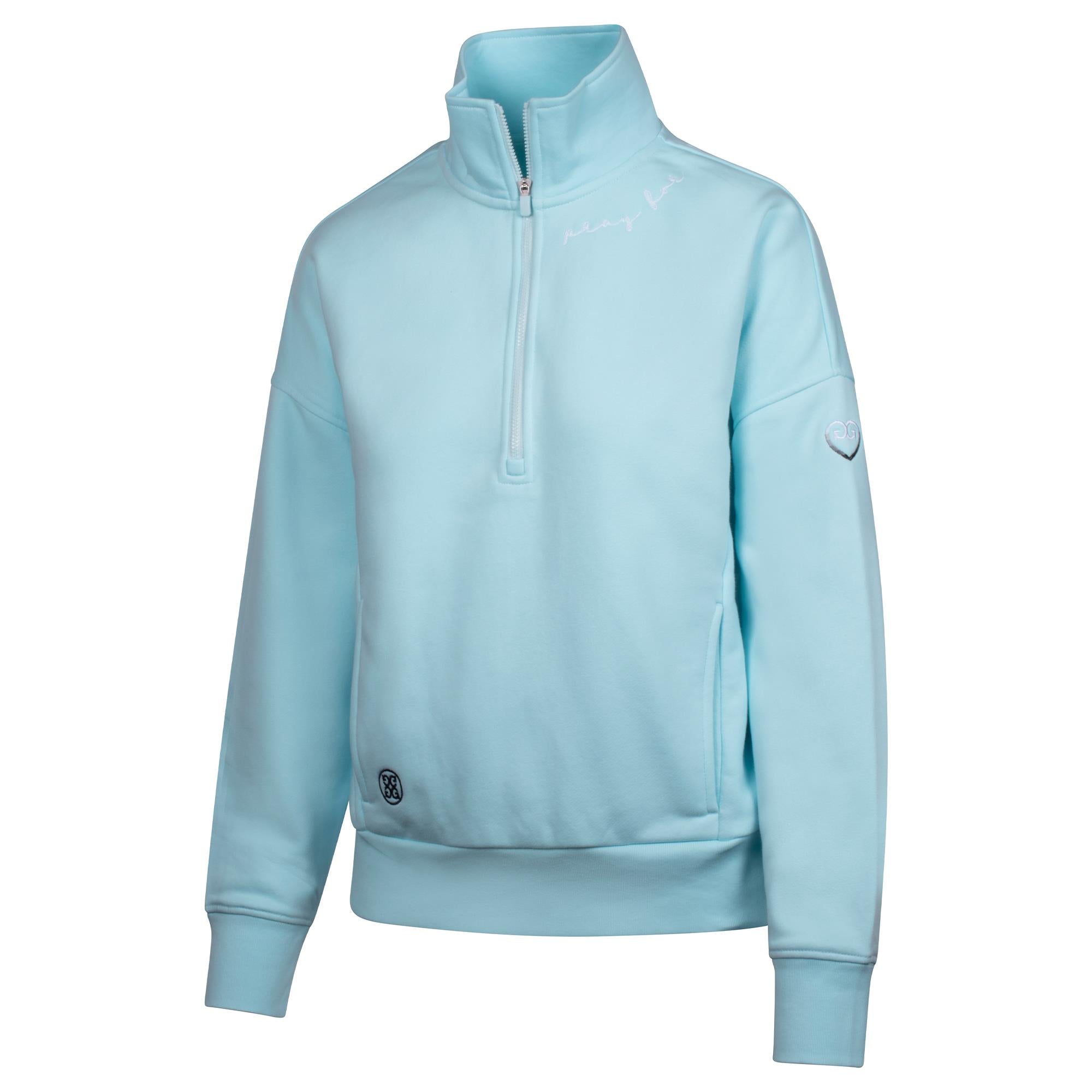 G/FORE Pray French Terry Gradient Heart Boxy Ladies Pullover Daybreak