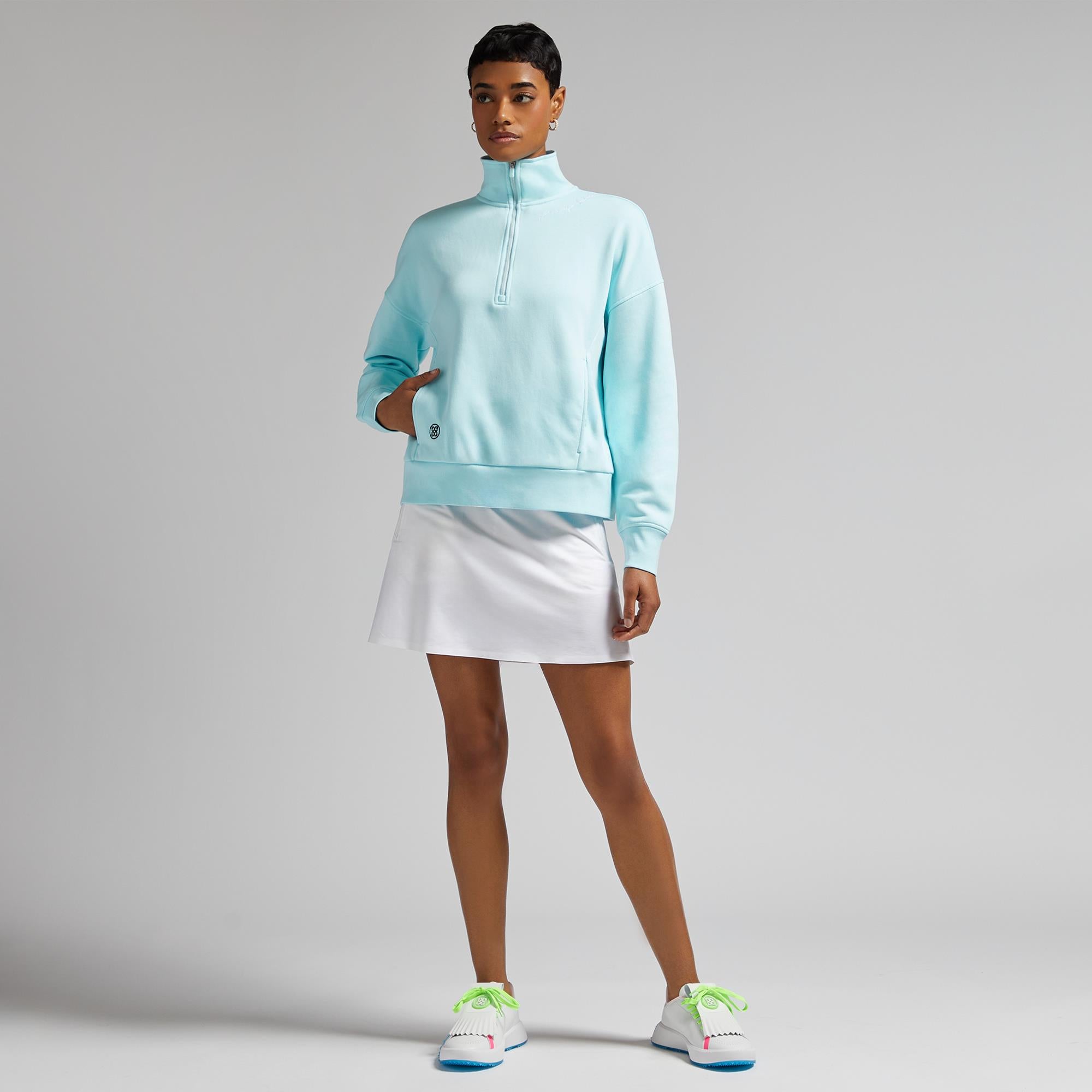 G/FORE Pray French Terry Gradient Heart Boxy Ladies Pullover Daybreak