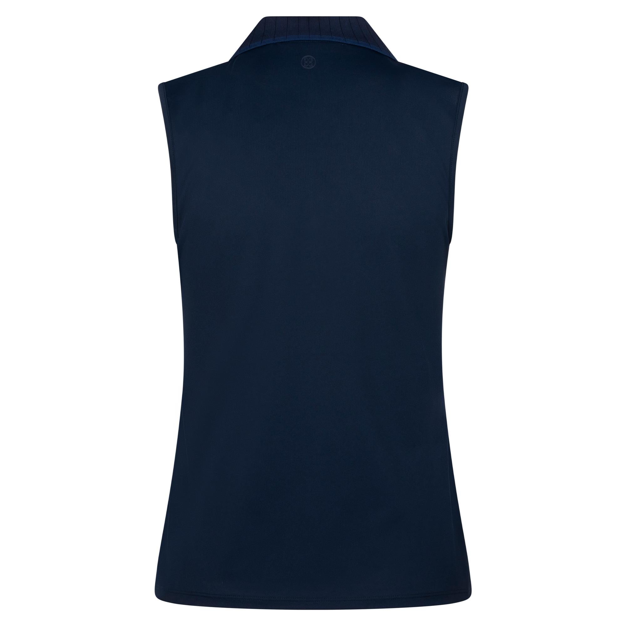 G/FORE Pleated Rib Collar Gradient Heart Ladies Sleeveless Golf Polo Twilight