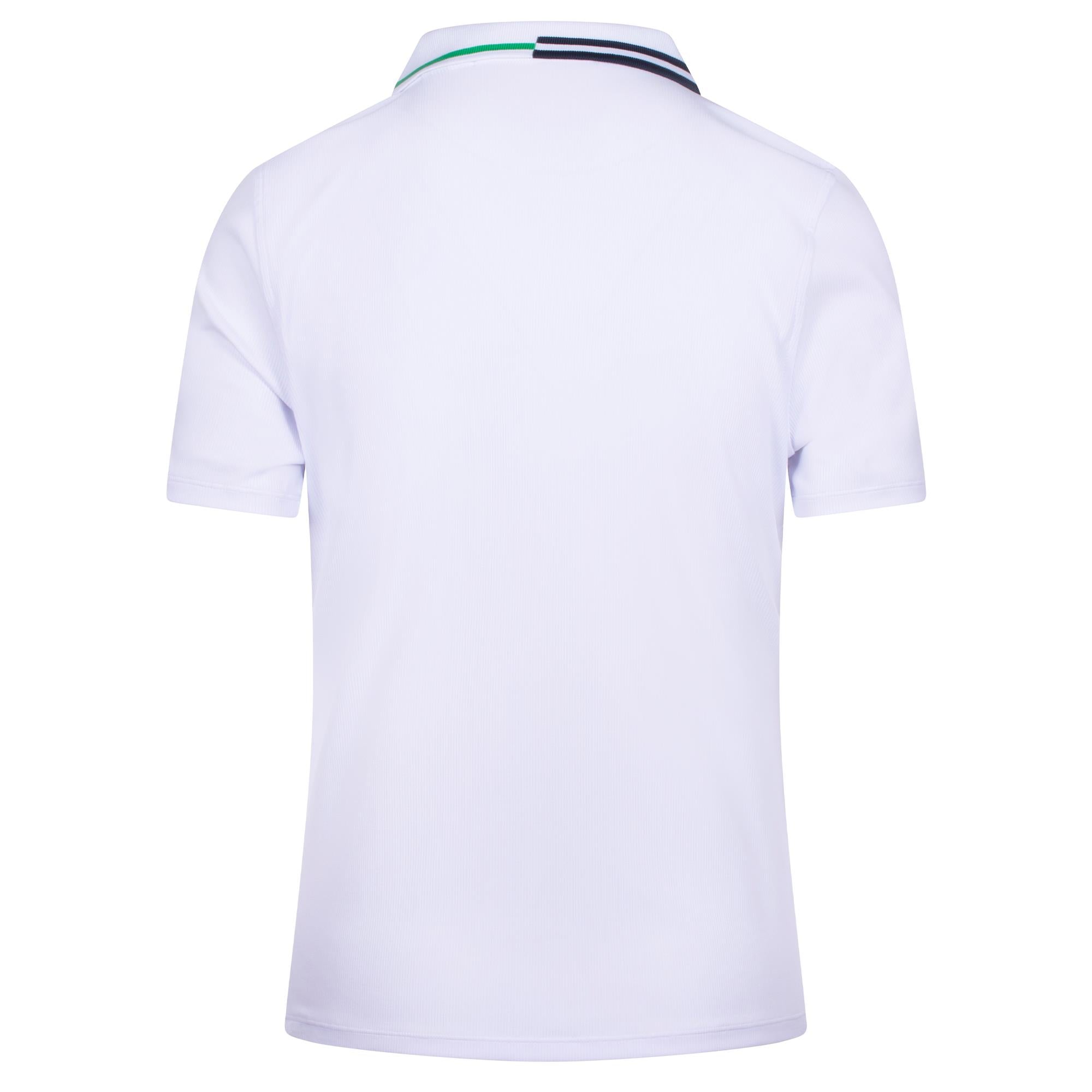 G/FORE Contrast Collar Ribbed Tech Nylon Gradient Heart Ladies Golf Polo Shirt Snow