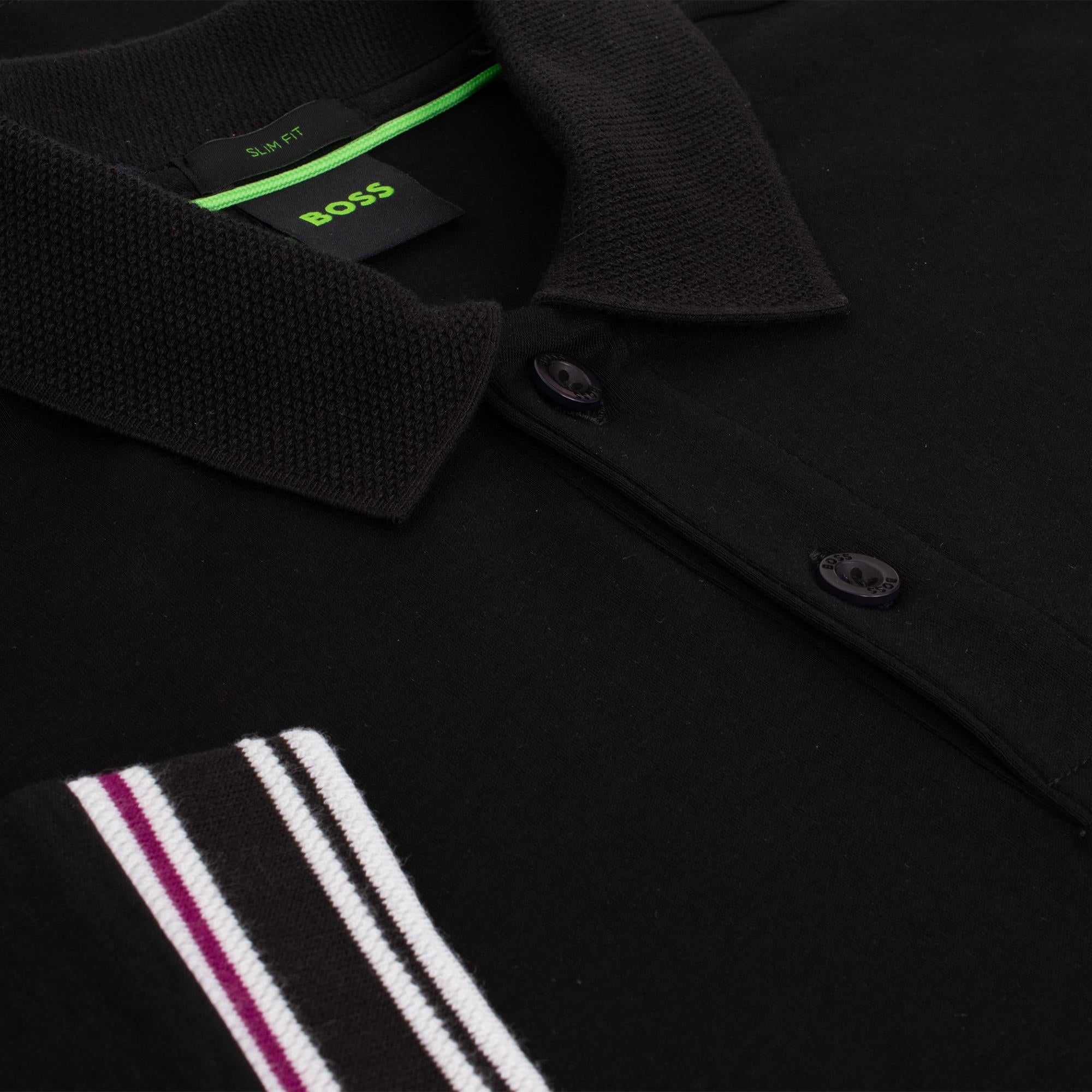 Boss Polo Zone Mens Polo Shirt Black