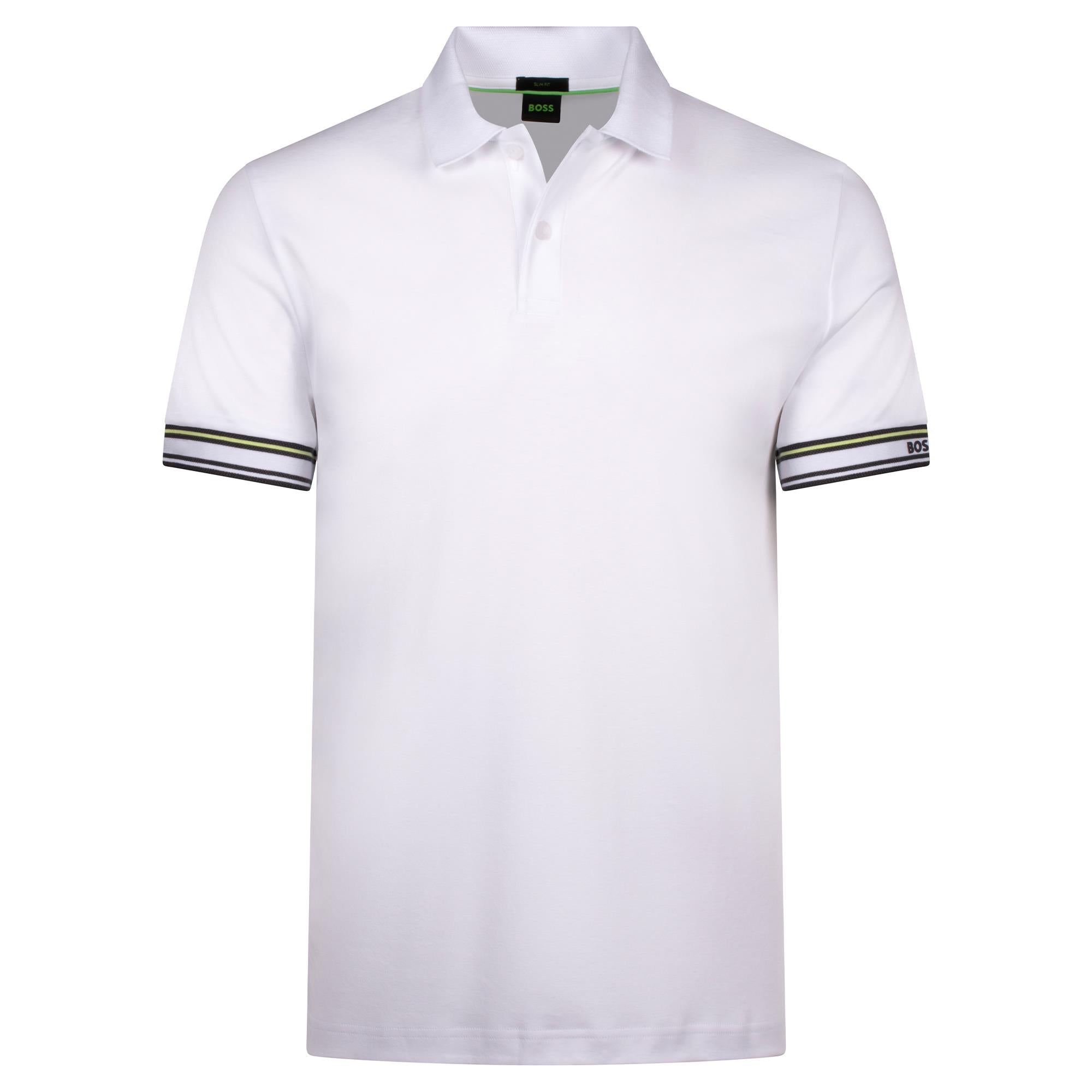 Boss Polo Zone Mens Polo Shirt White