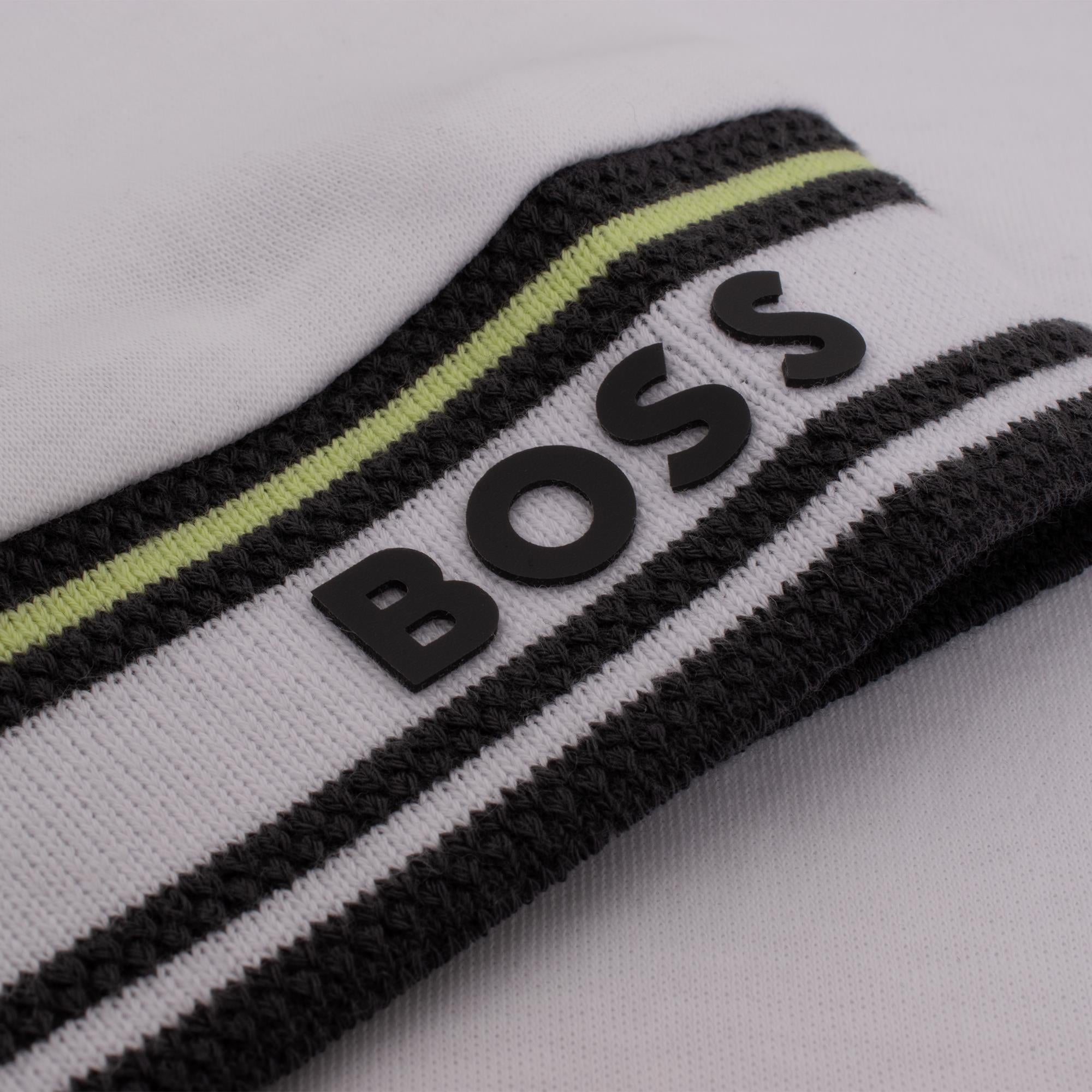 Boss Polo Zone Mens Polo Shirt White