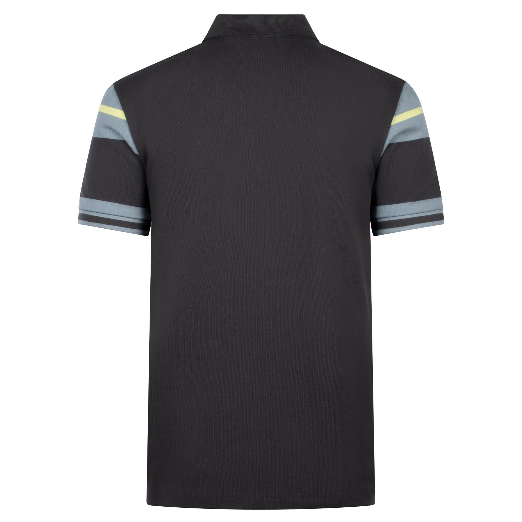 Boss Polo Sleeve Zone Mens Polo Shirt Dark Grey