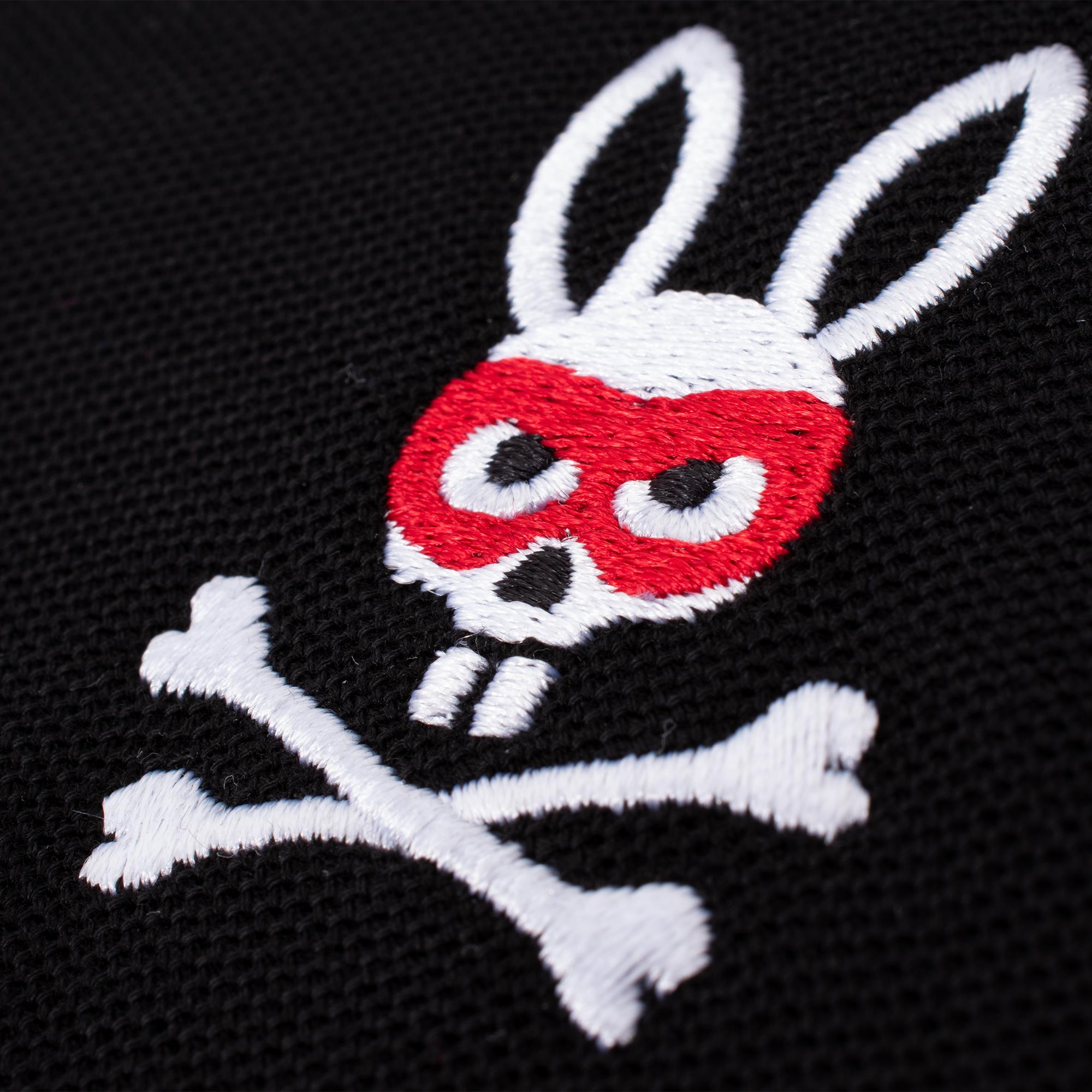 Psycho Bunny Mischief Bunny Pique Polo Shirt Black