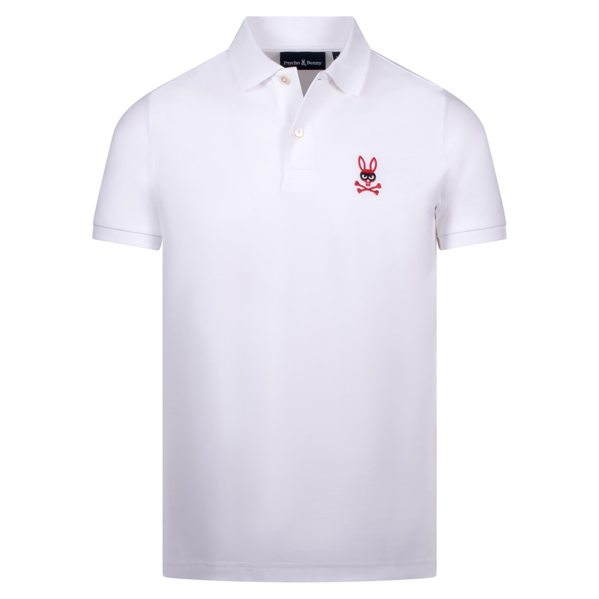 Psycho Bunny Mischief Bunny Pique Polo Shirt White