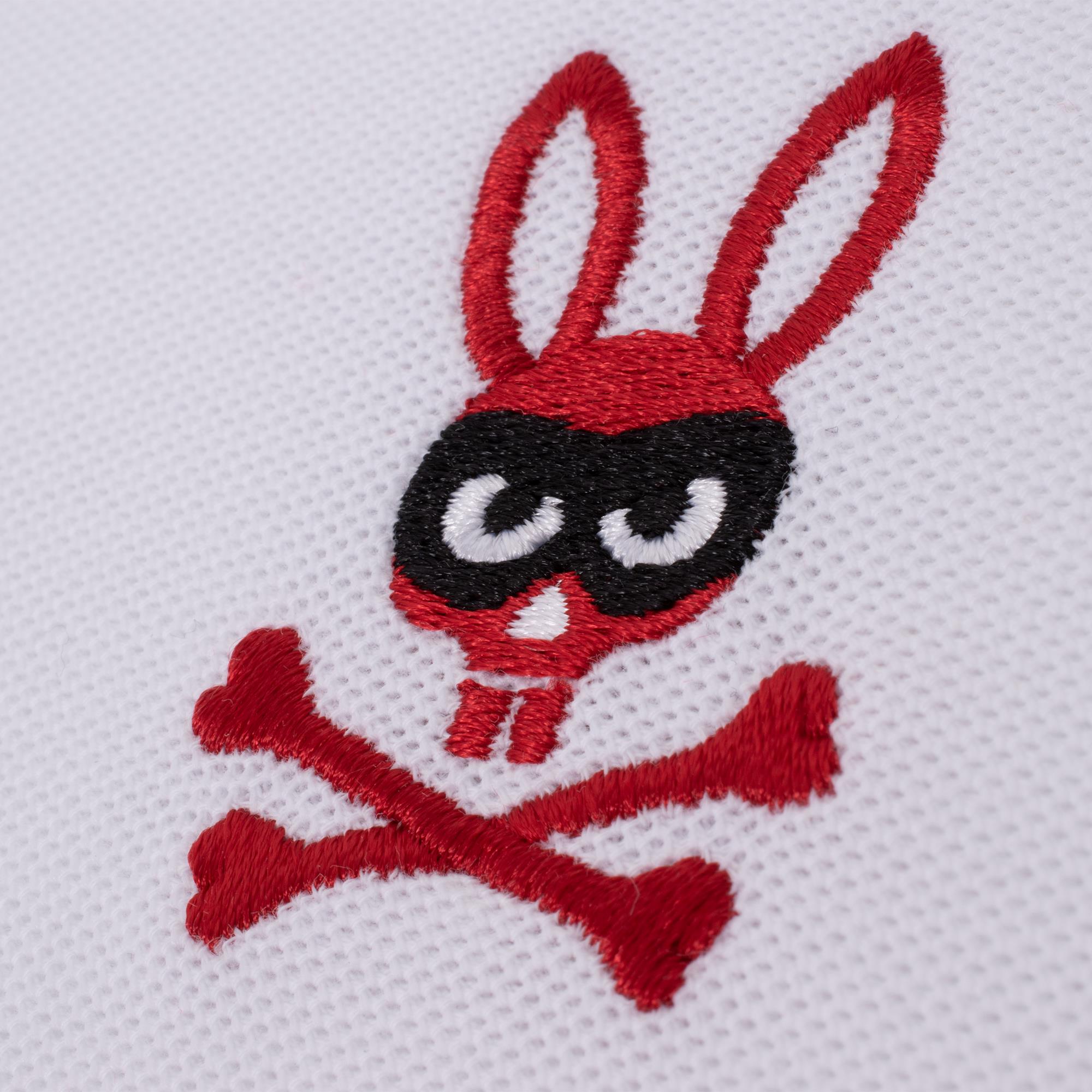 Psycho Bunny Mischief Bunny Pique Polo Shirt White