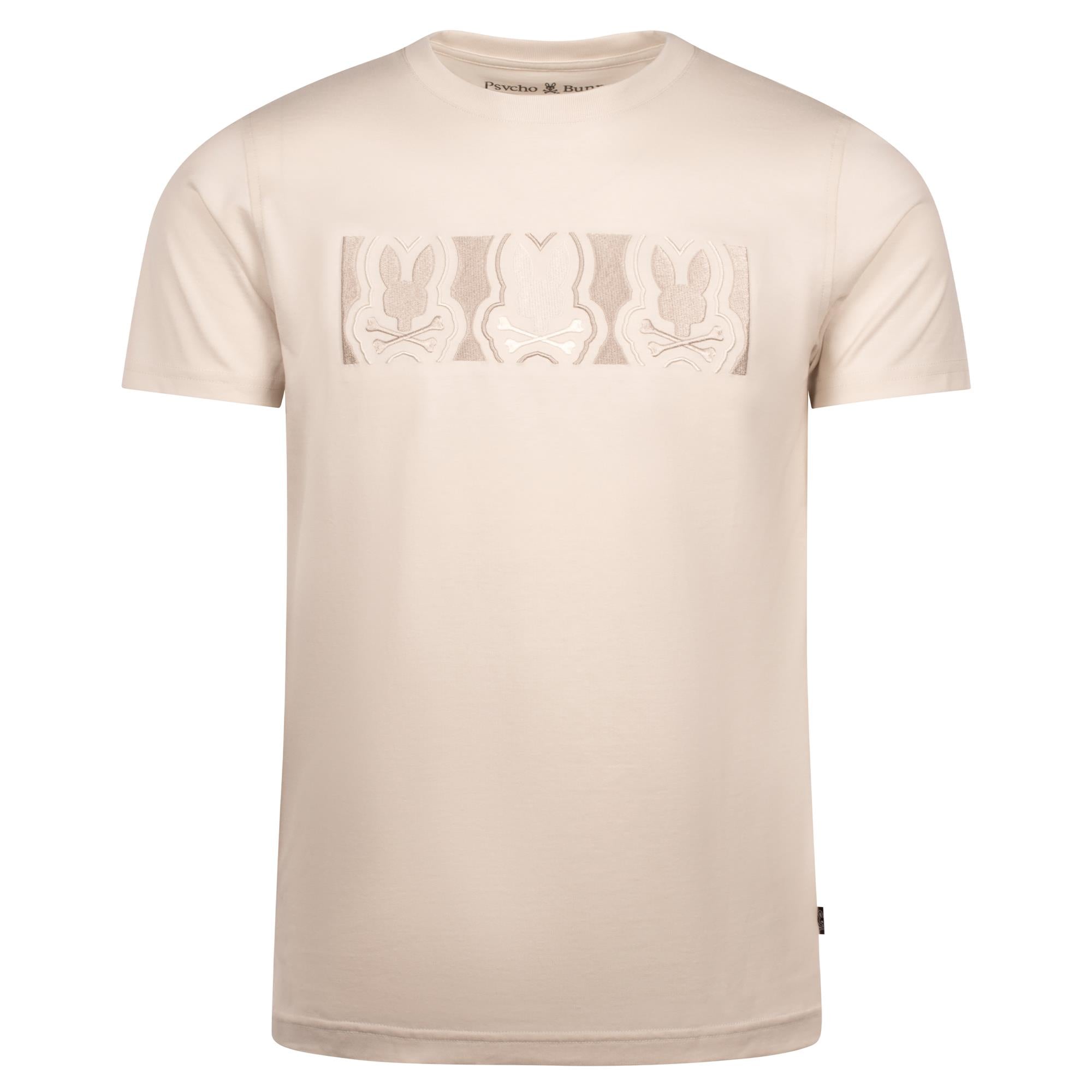 Psycho Bunny Rob Graphic Tee White Cap Grey