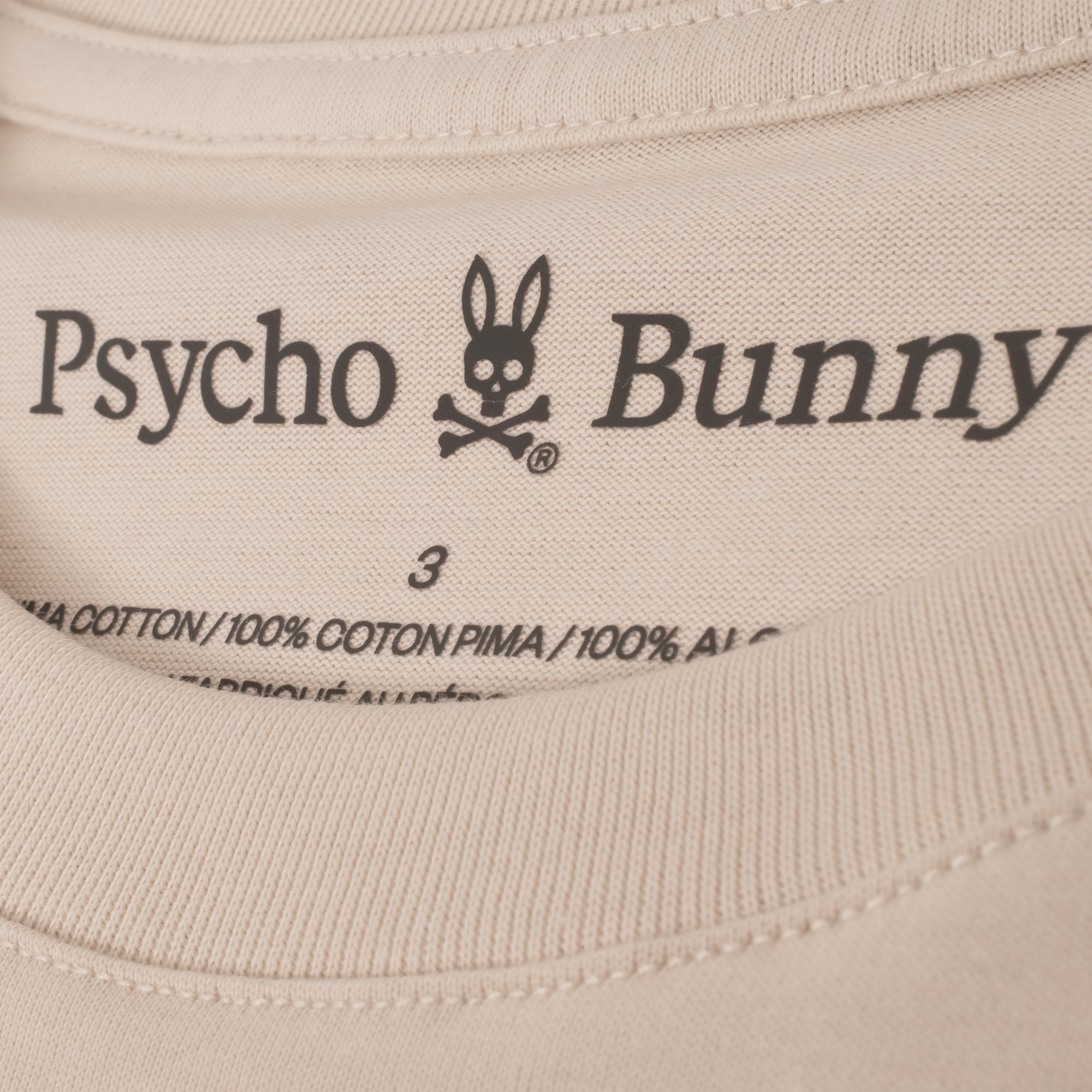 Psycho Bunny Rob Graphic Tee White Cap Grey