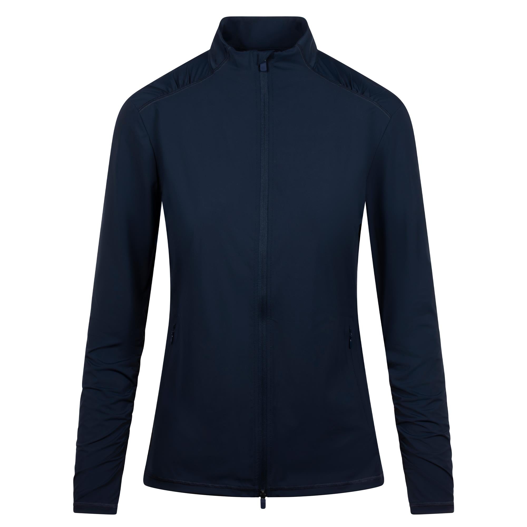 G/FORE Silky Tech Nylon Ruched Gradient Heart Ladies Golf Mid Layer Twilight