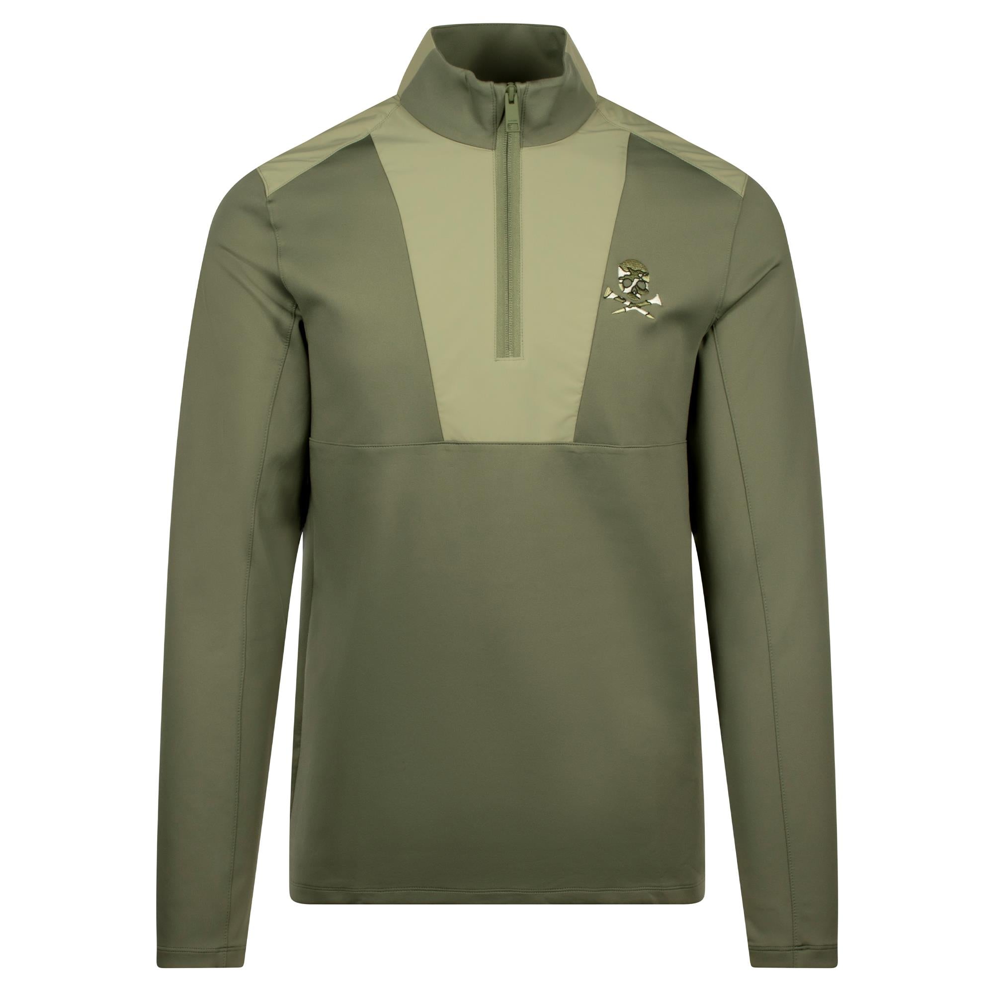 G/FORE Double Brushed Knit Quarter Zip Mens Golf Mid Layer Isle