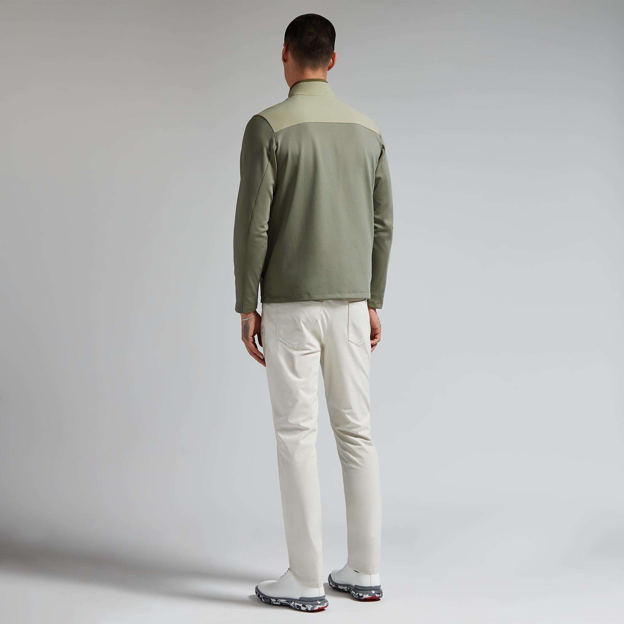 G/FORE Double Brushed Knit Quarter Zip Mens Golf Mid Layer Isle