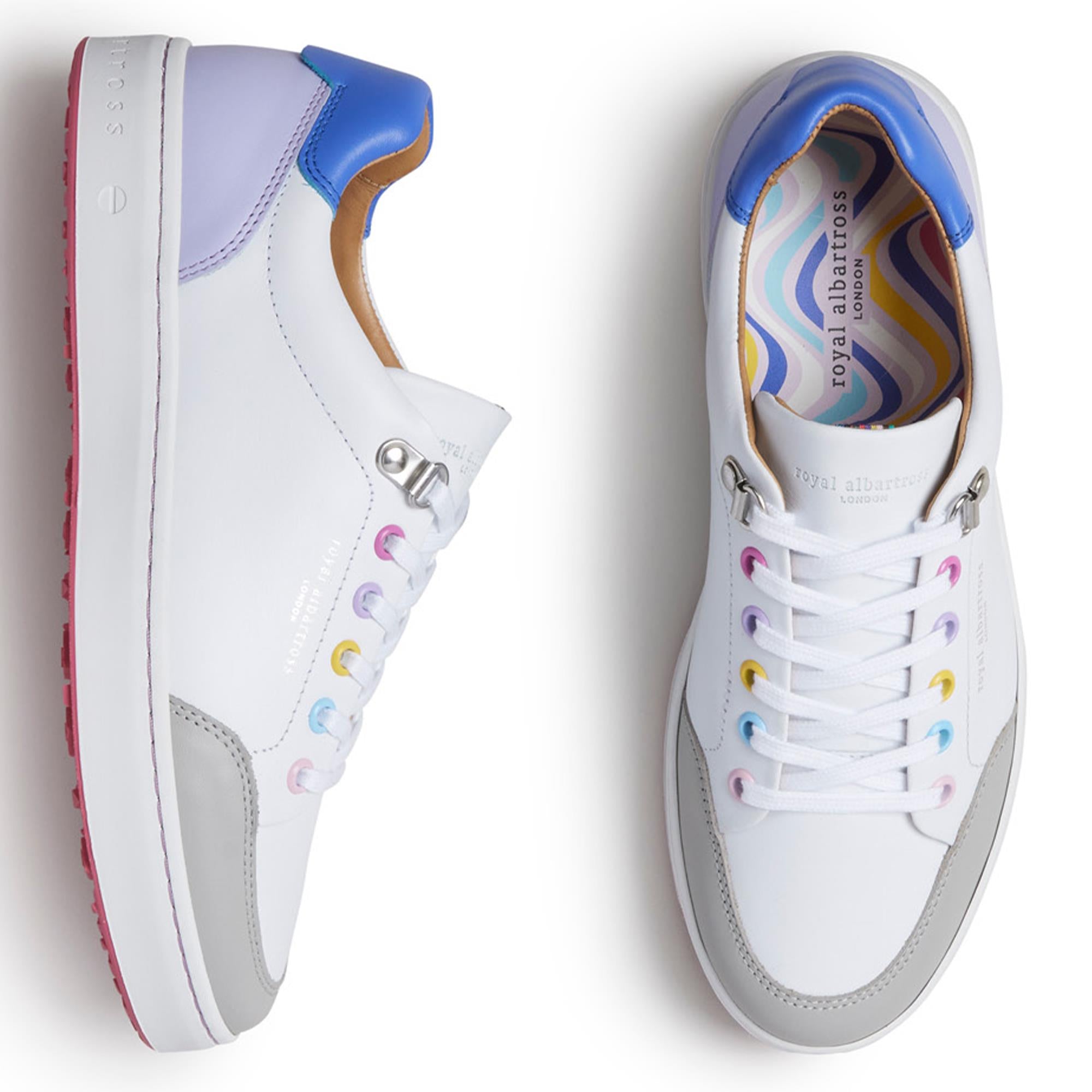 Royal Albartross Fieldfox Ladies Spikeless Golf Shoe Dream White/Lavender