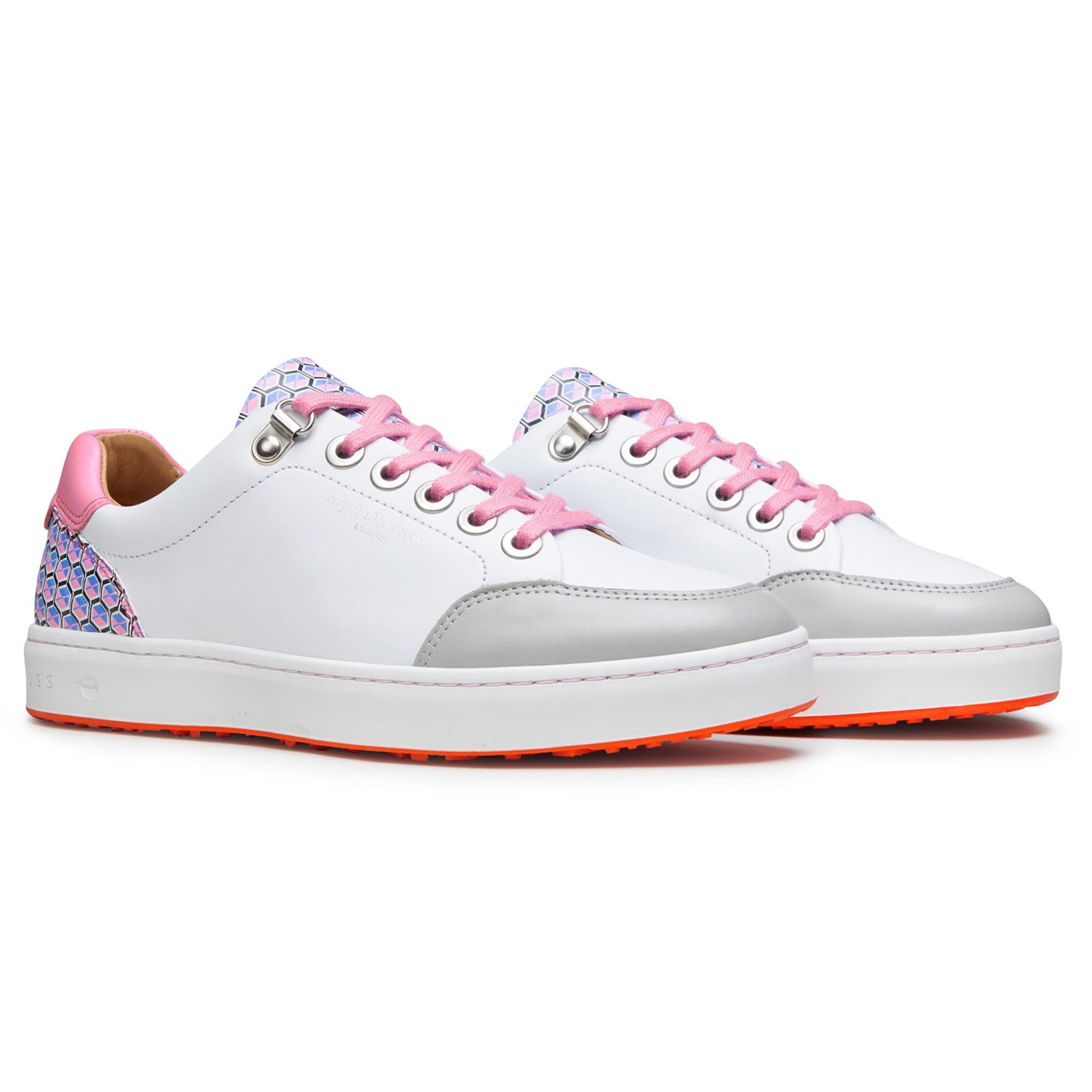 Royal Albartross Fieldfox Ladies Spikeless Golf Shoe Geo White/Pink