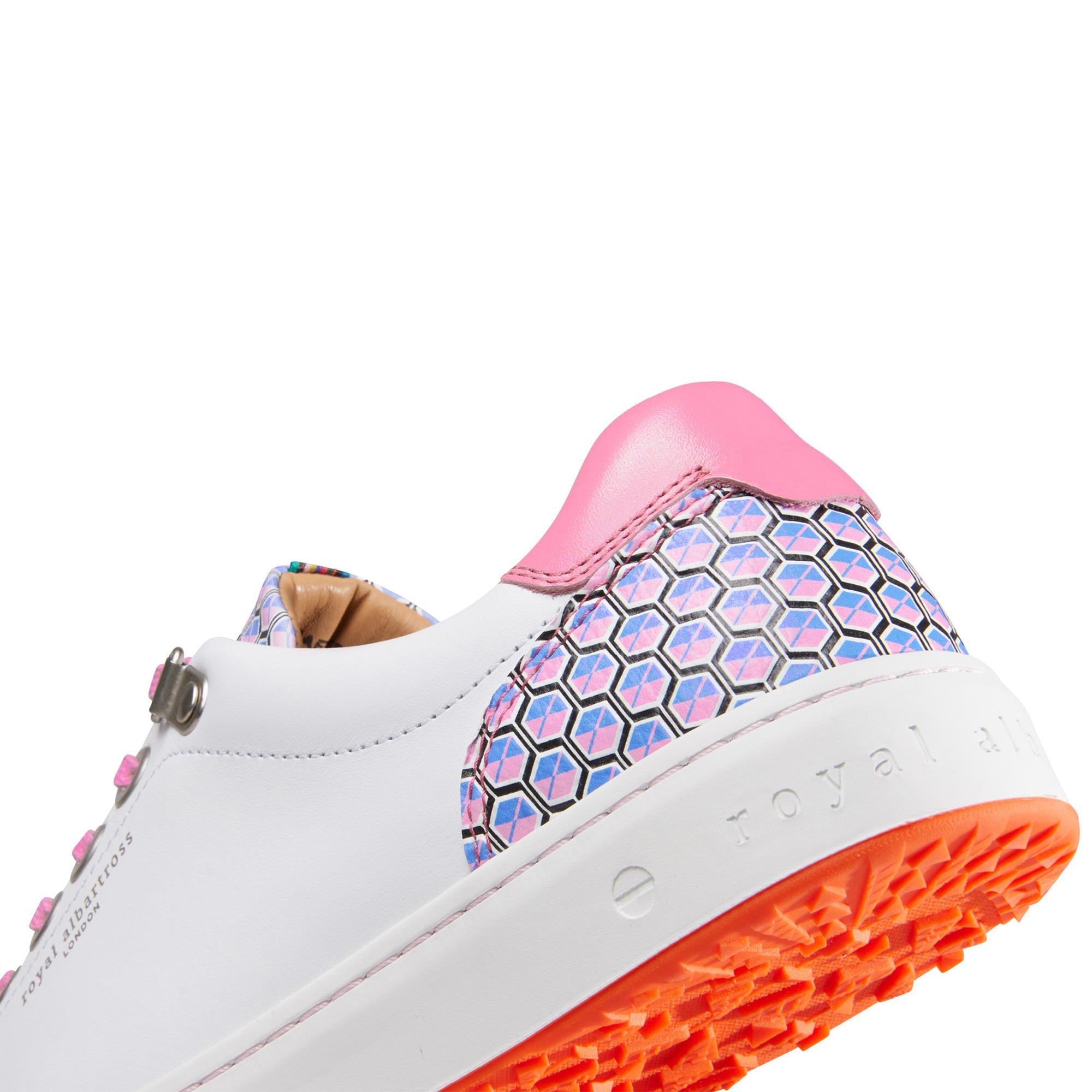 Royal Albartross Fieldfox Ladies Spikeless Golf Shoe Geo White/Pink