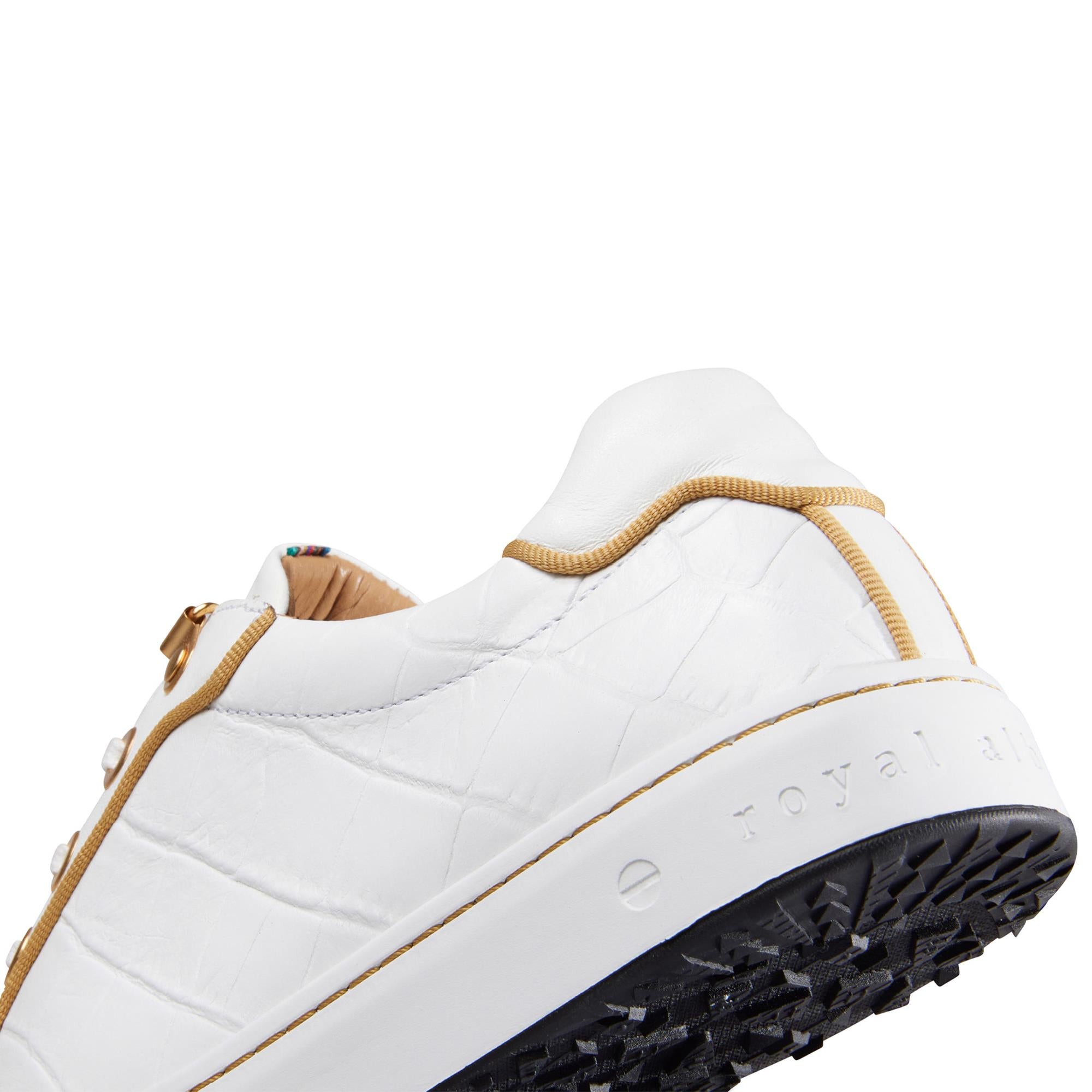 Royal Albartross Buckingham Ladies Spikeless Golf Shoes White/Gold
