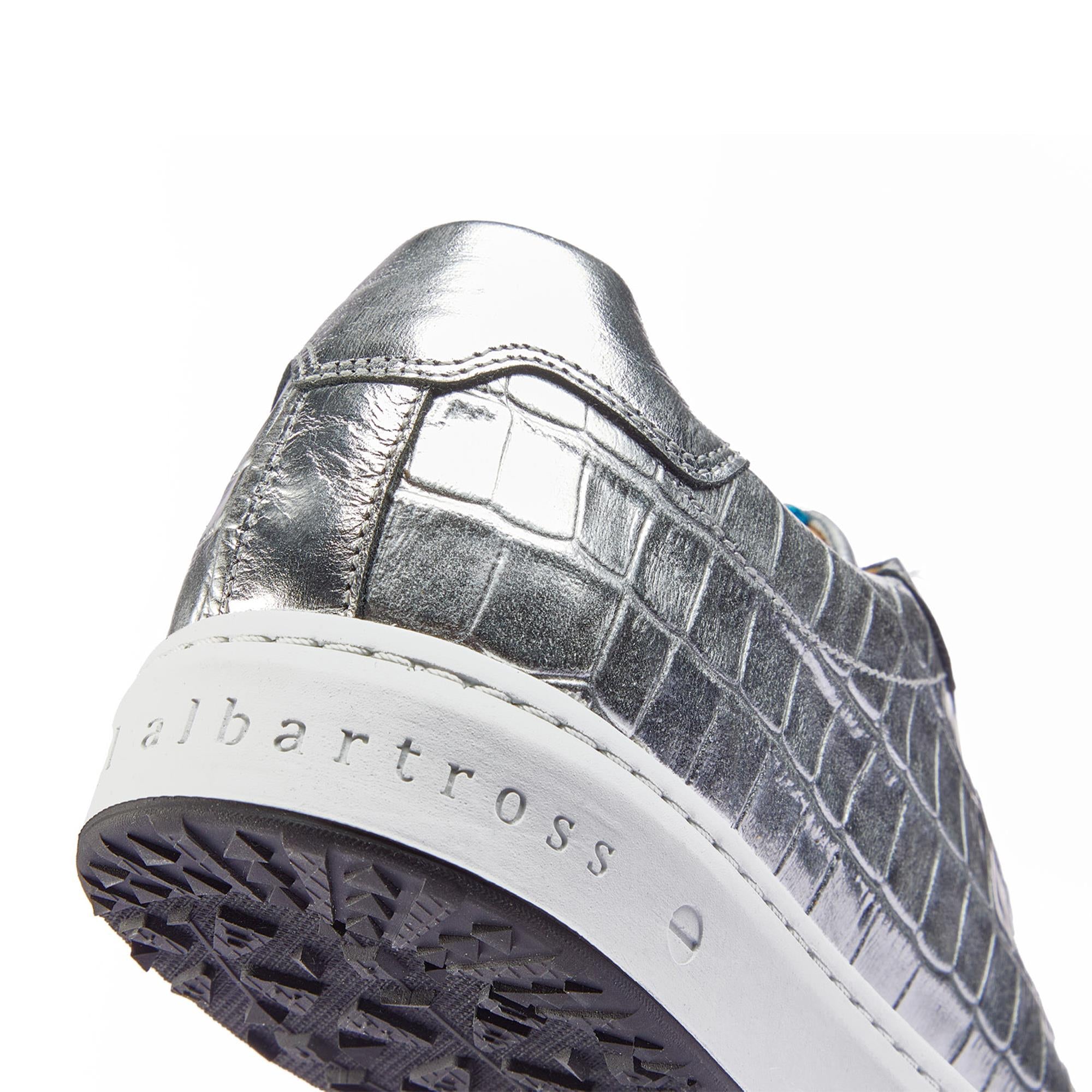 Royal Albartross Buckingham Ladies Spikeless Golf Shoes Silver Croc