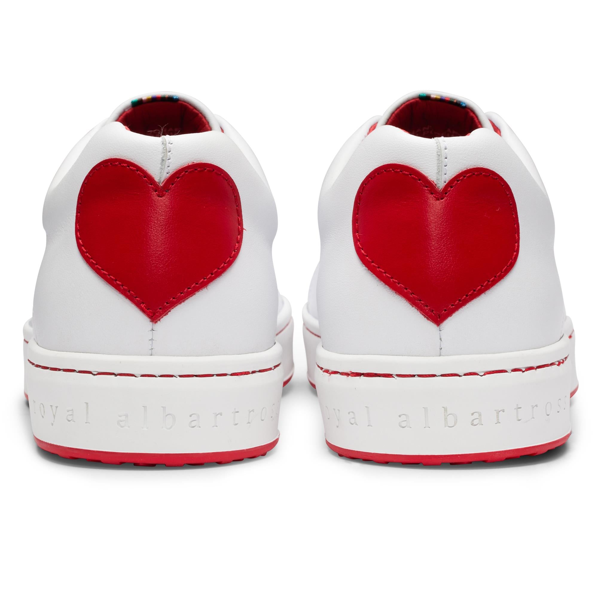 Royal Albartross Queen Hearts Ladies Spikeless Golf Shoes White