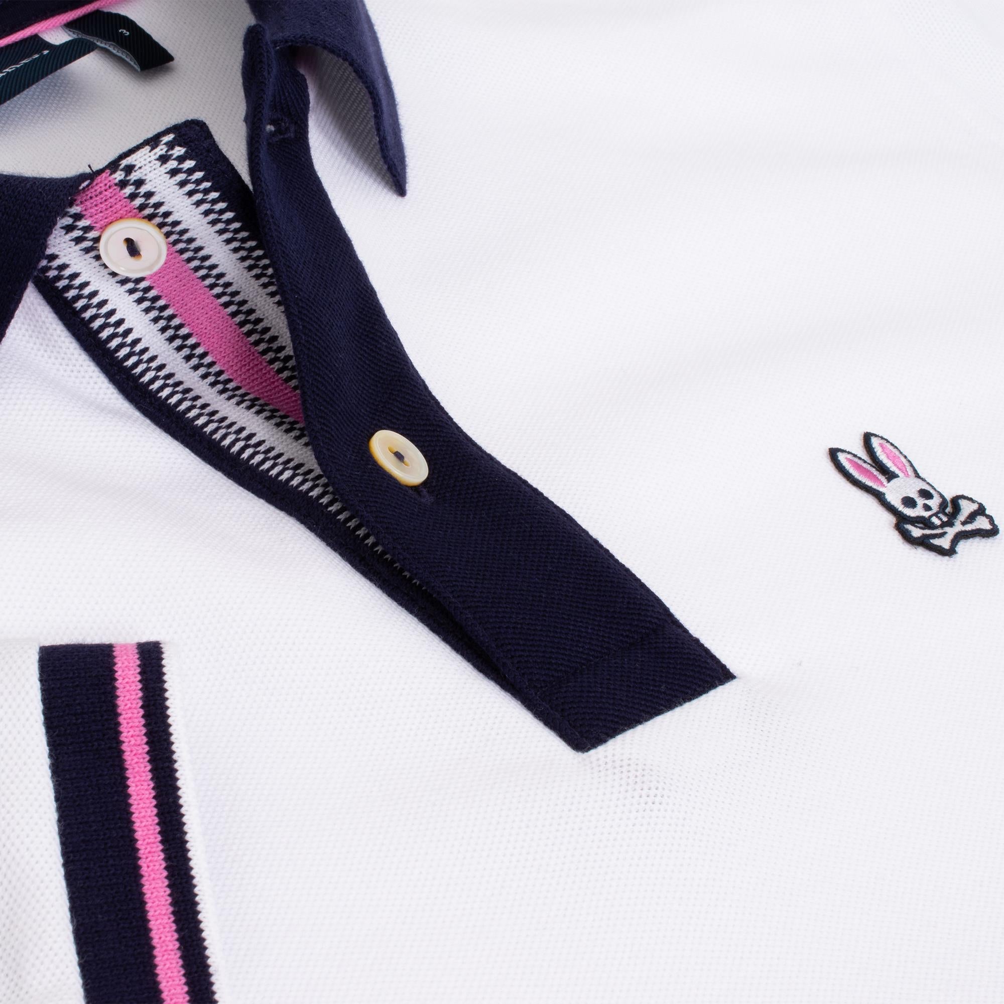 Psycho Bunny Archive Classic Bunny Pique Polo Shirt White
