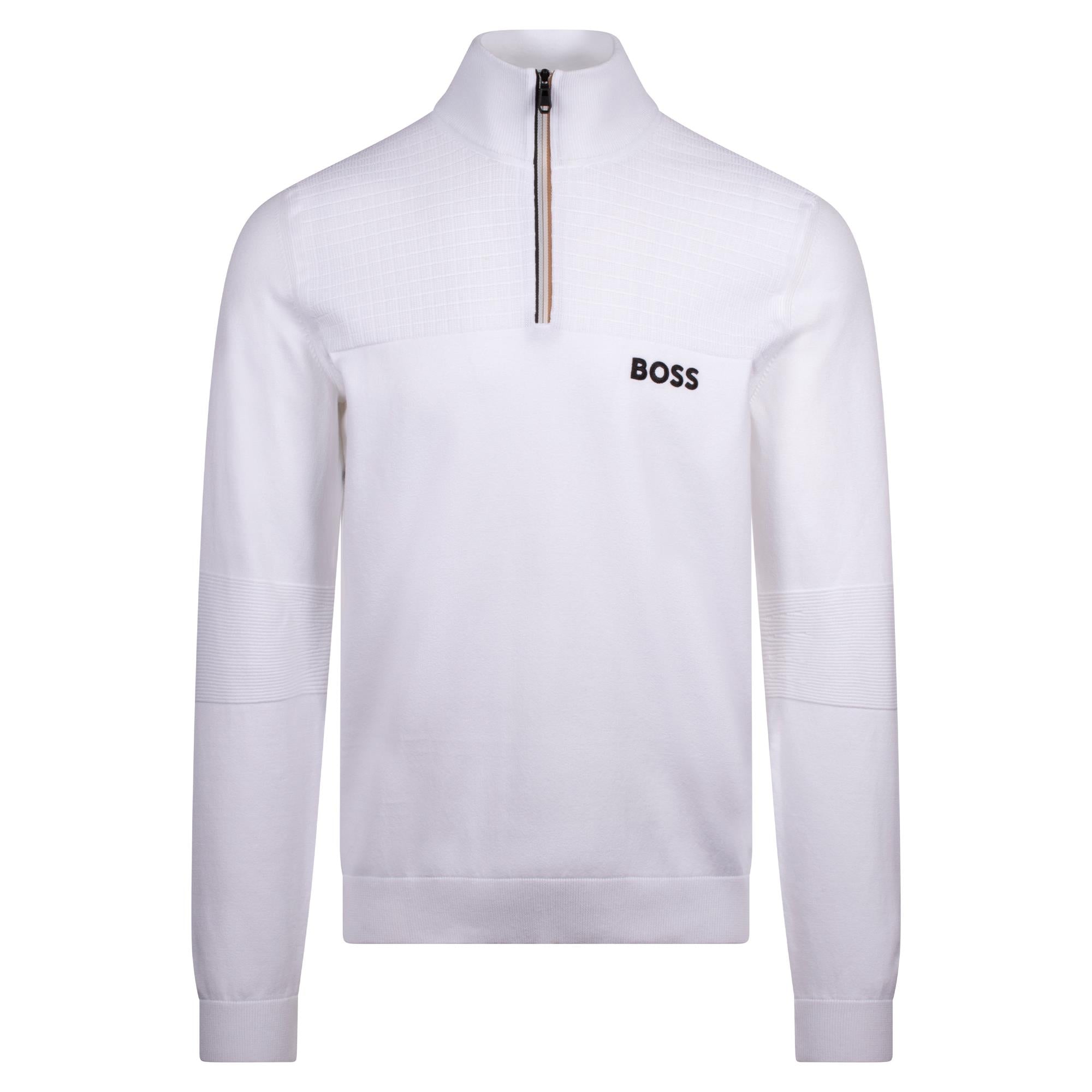 Boss K_Hydro QZ-1 Mens Sweater White