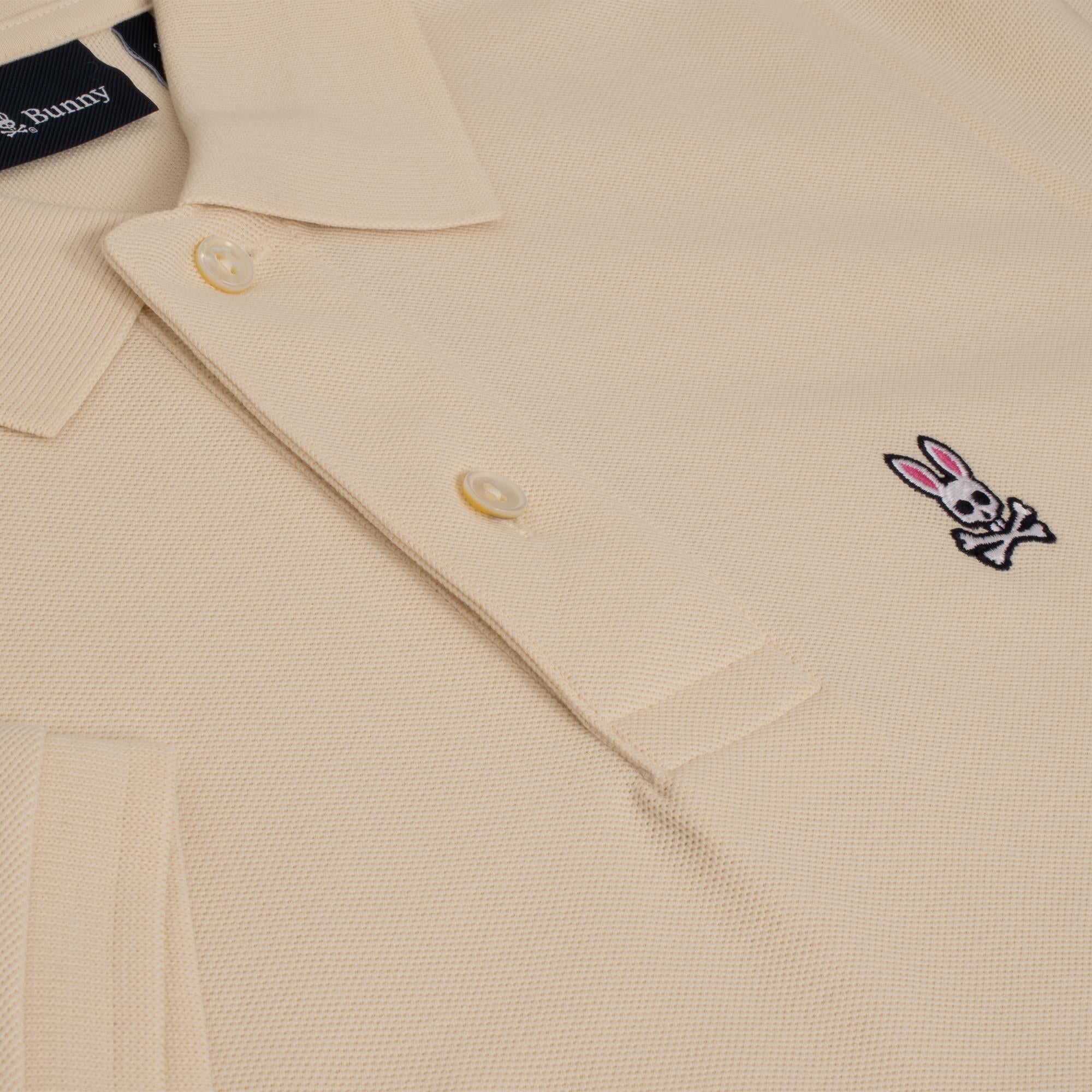 Psycho Bunny Classic Pique Polo Shirt White Cap Grey