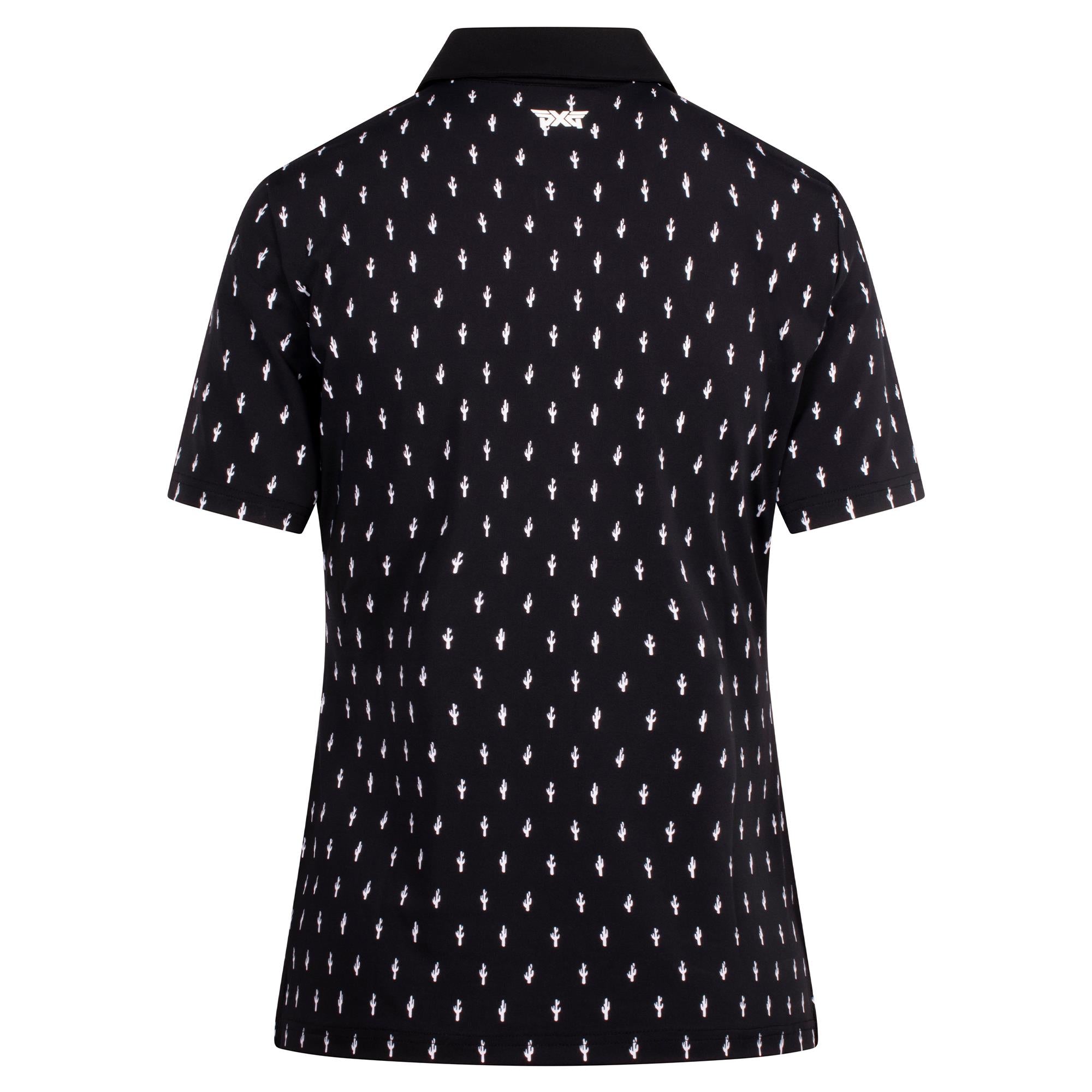 PXG Cactus Print Ladies Golf Polo Shirt Black