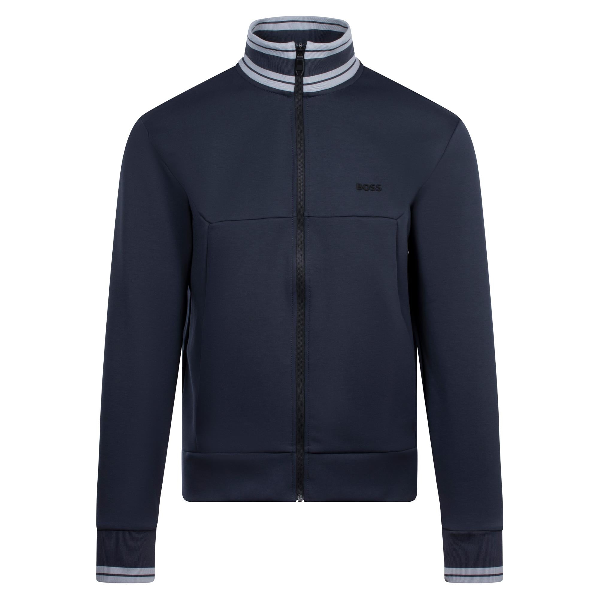 Boss FZ Zone Full Zip Mens Sweatshirt Dark Blue