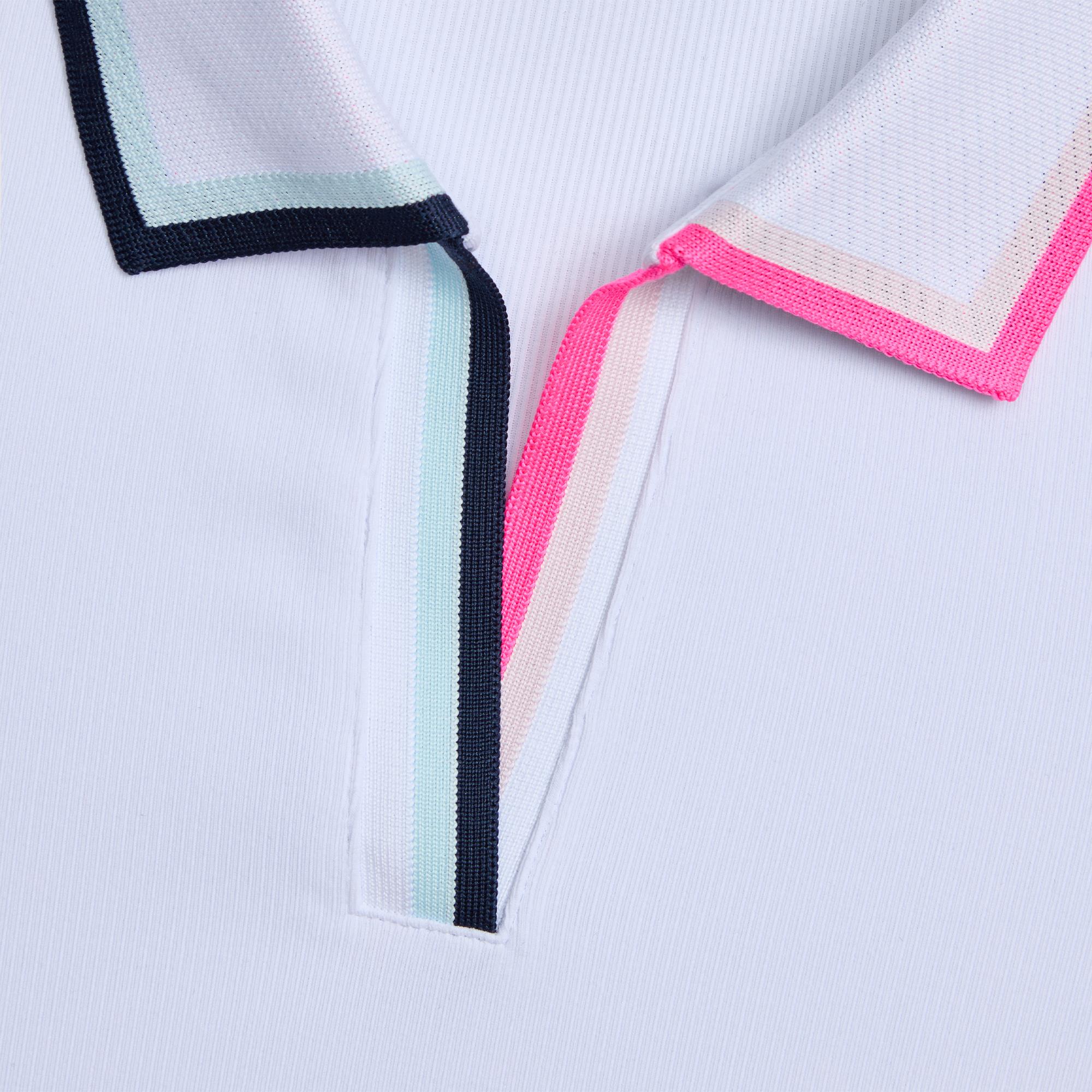 G/FORE Johnny Collar Tech Nylon Rib Ladies Sleeveless Polo Shirt Snow