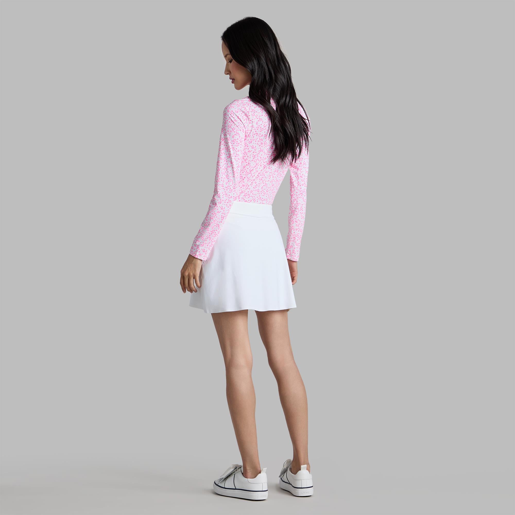 G/FORE Ditsy Floral Print Silky Tech Nylon Snow/Knockout Pink