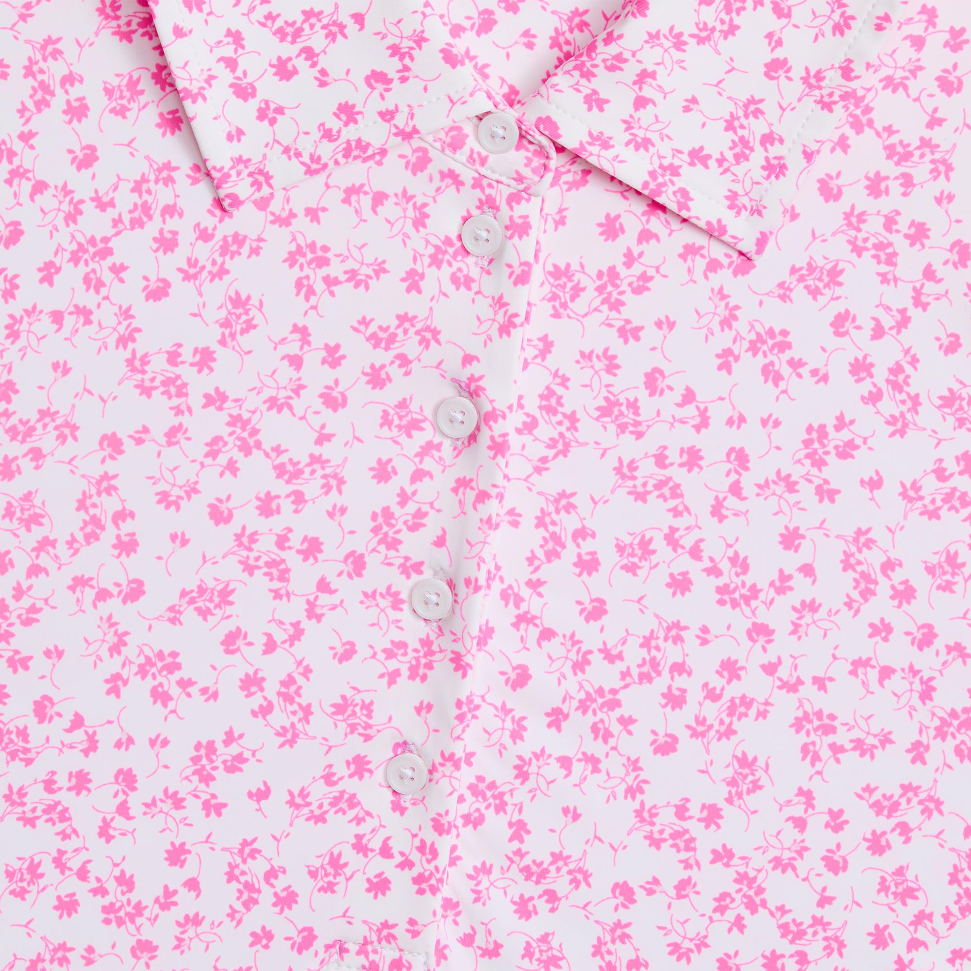 G/FORE Ditsy Floral Print Silky Tech Nylon Snow/Knockout Pink