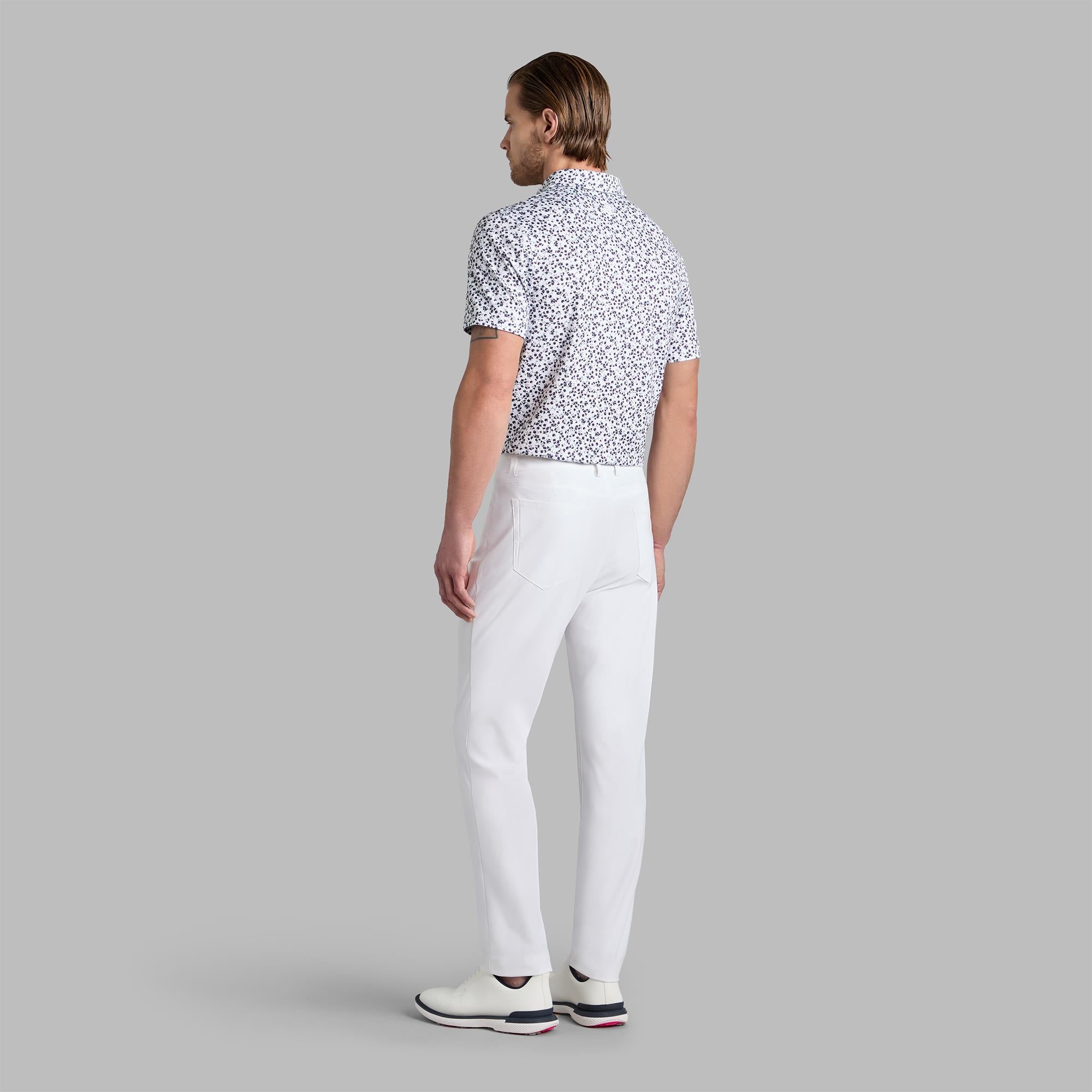 G/FORE New Ditzy Floral Tech Jersey Mens Golf Polo Shirt Twilight