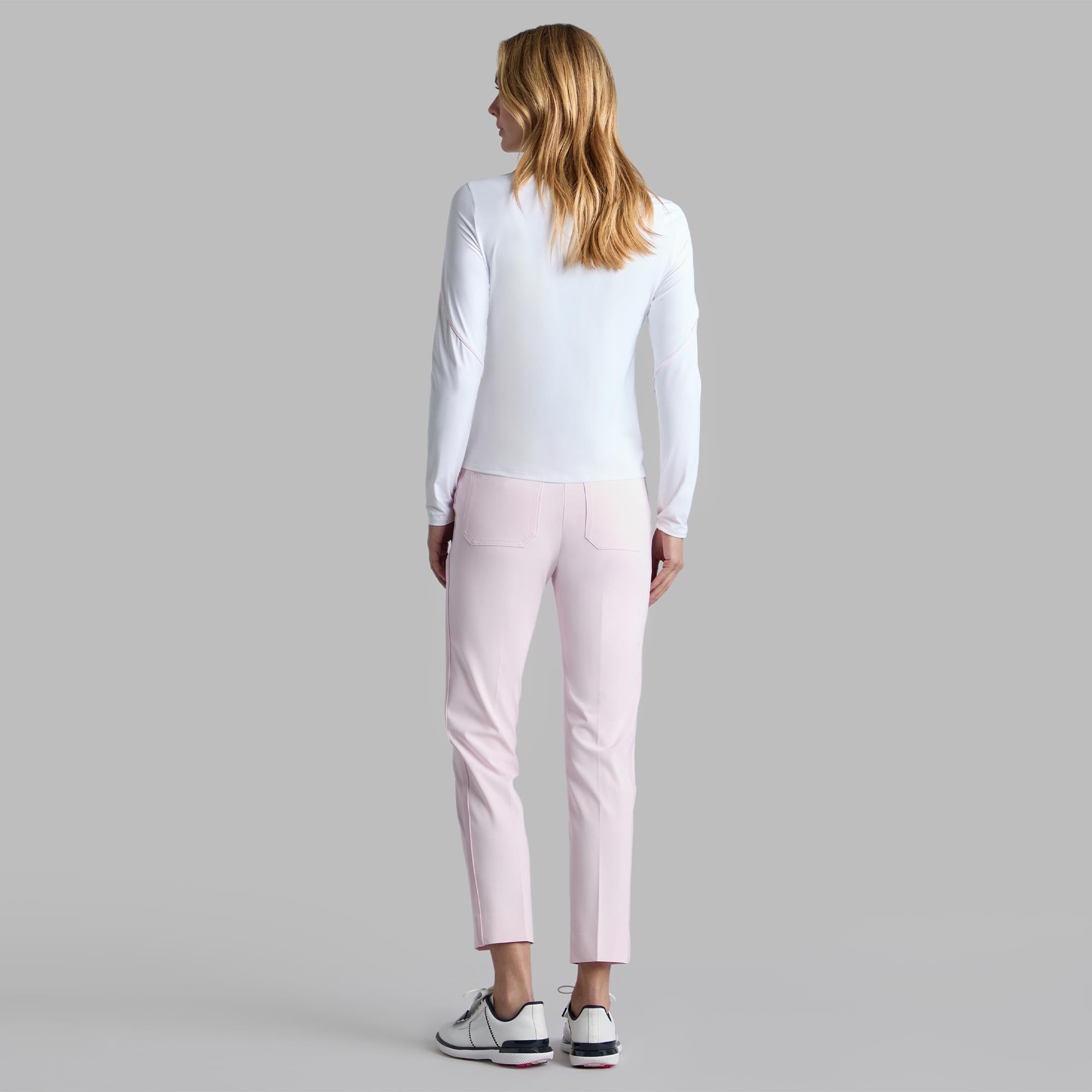 G/FORE Stretch Perfomance Twill Straight Leg Ladies Golf Trousers Blush