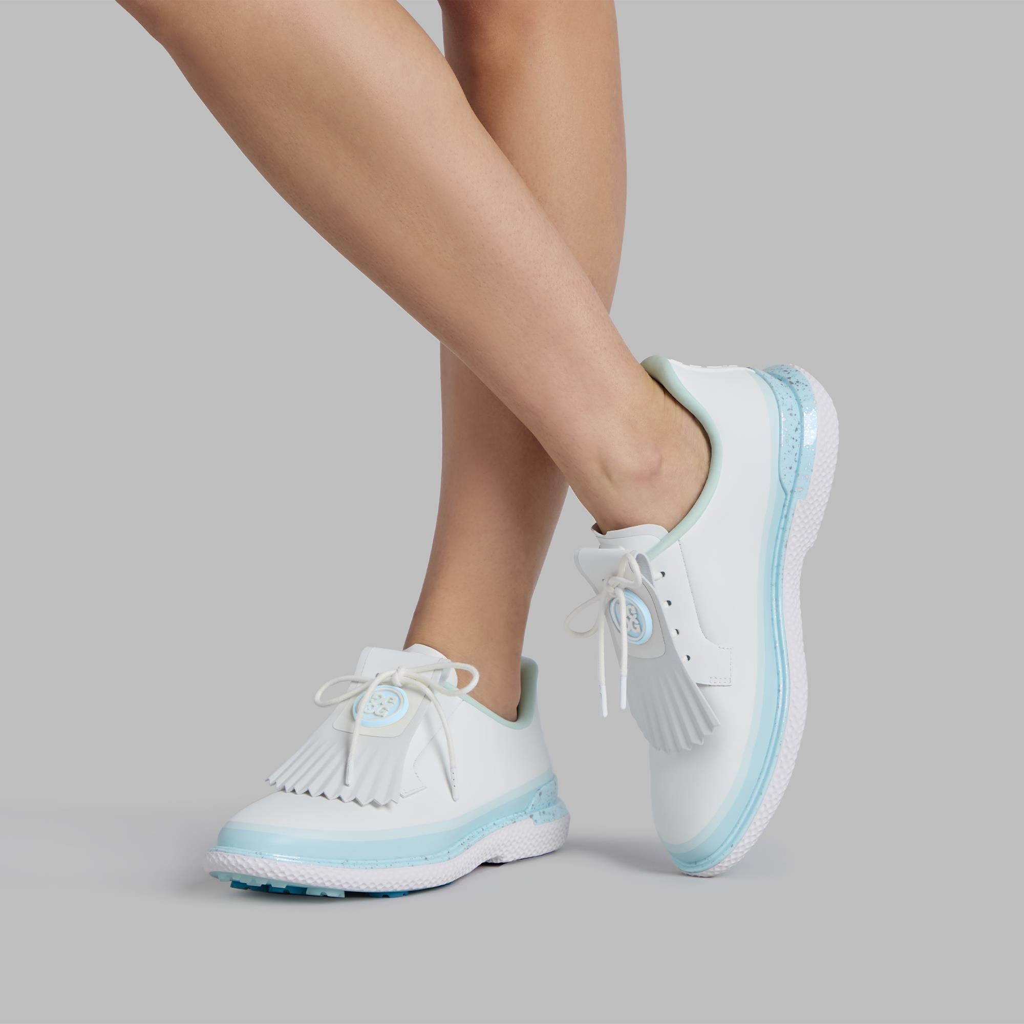 G/FORE Tuxedo Stripe Gallivan2r Ladies Golf Shoes Snow/Daybreak