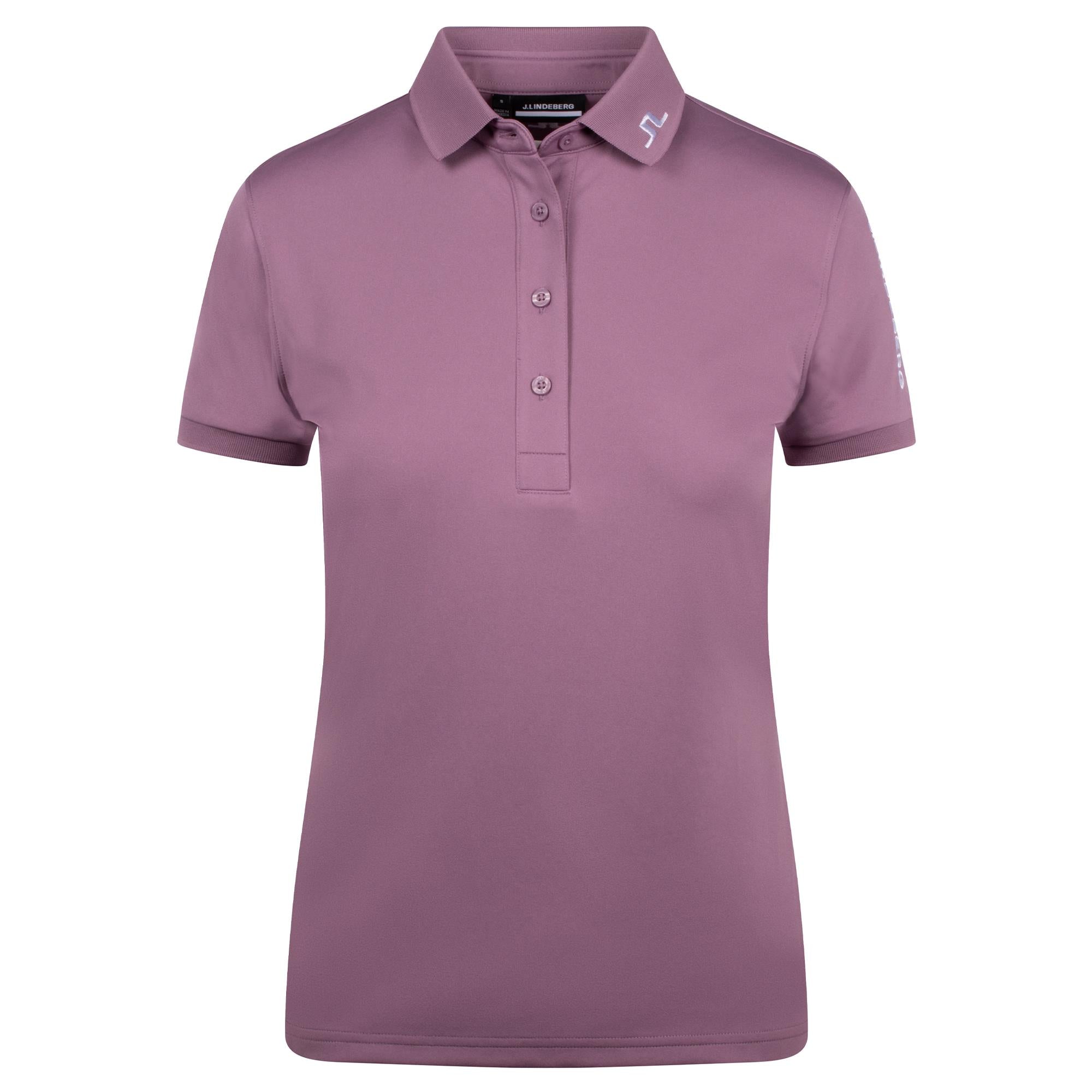 J Lindeberg Tour Tech Ladies Golf Polo Shirt Very Grape