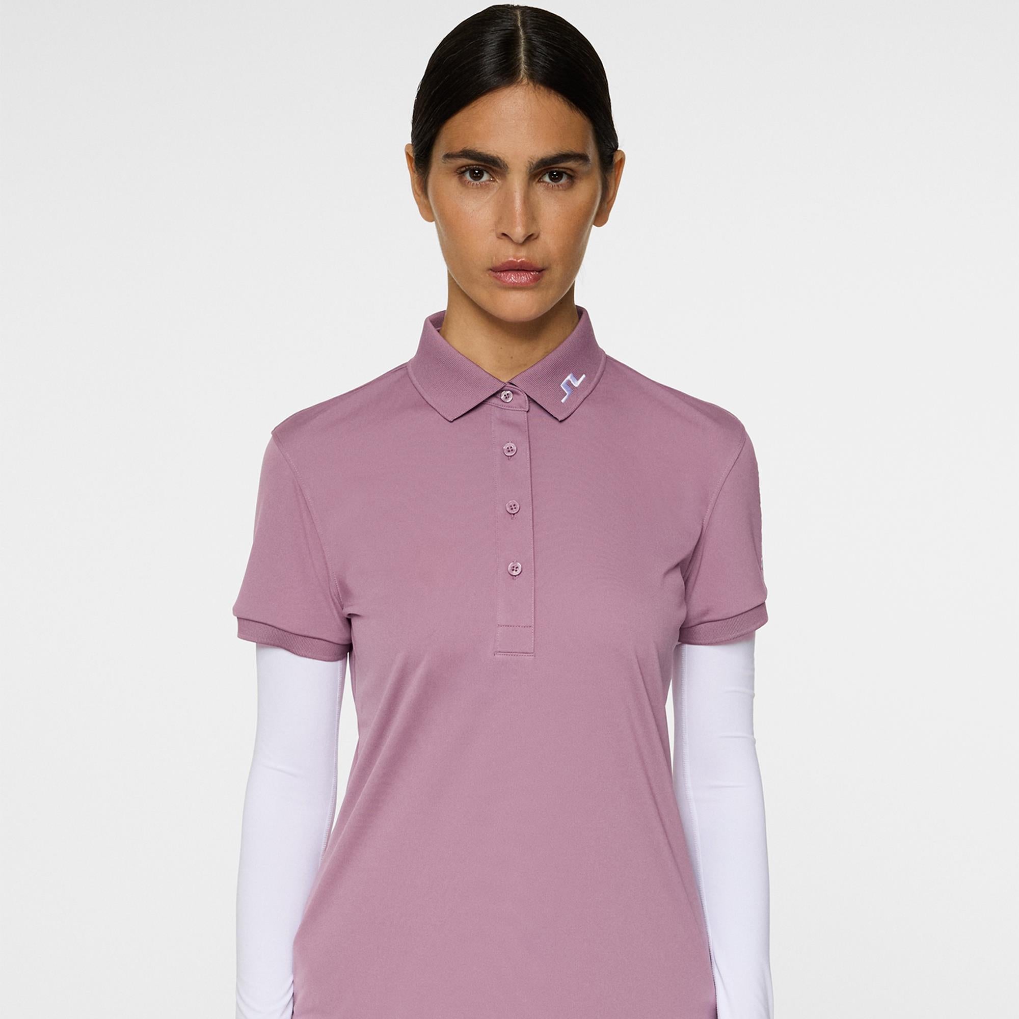 J Lindeberg Tour Tech Ladies Golf Polo Shirt Very Grape