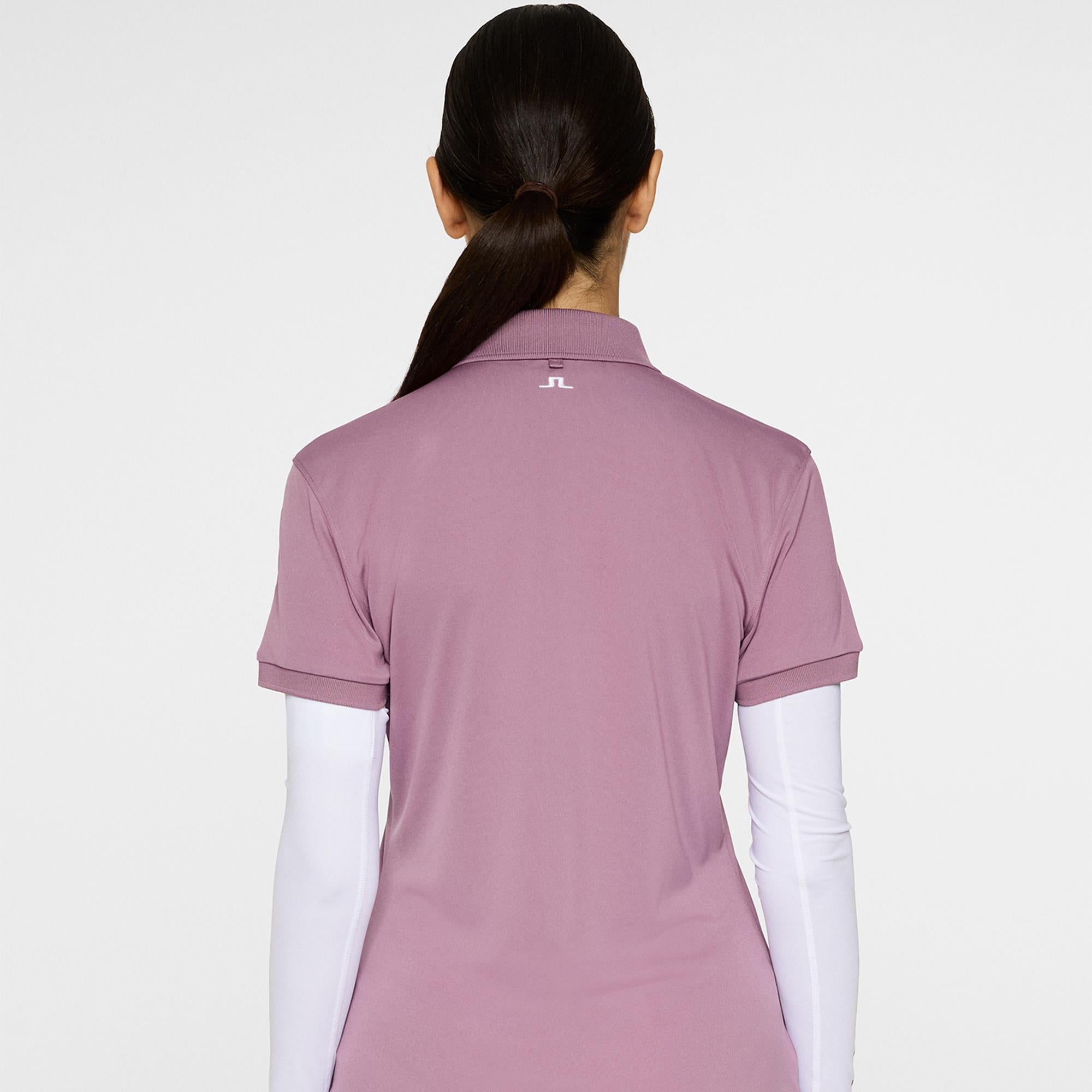 J Lindeberg Tour Tech Ladies Golf Polo Shirt Very Grape
