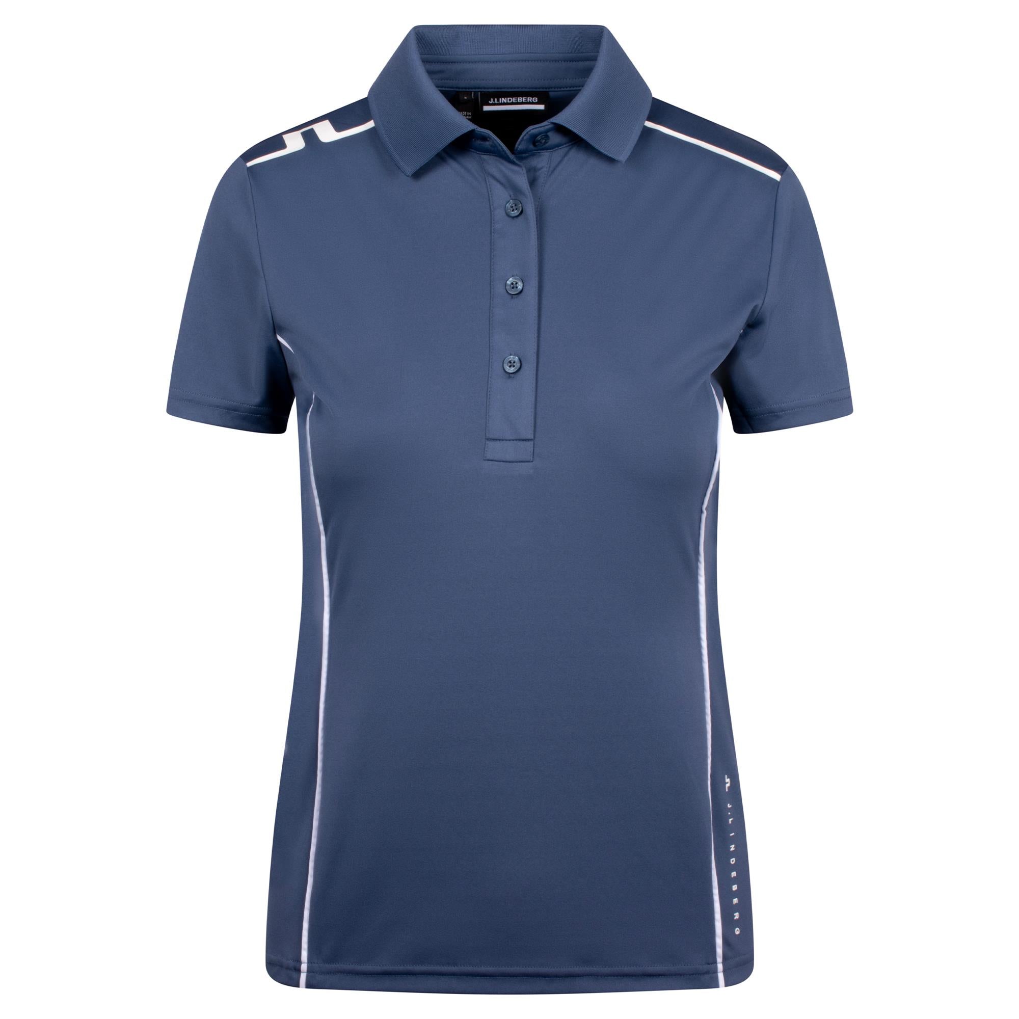 J Lindeberg Leyla Ladies Golf Polo Shirt Vintage Indigo