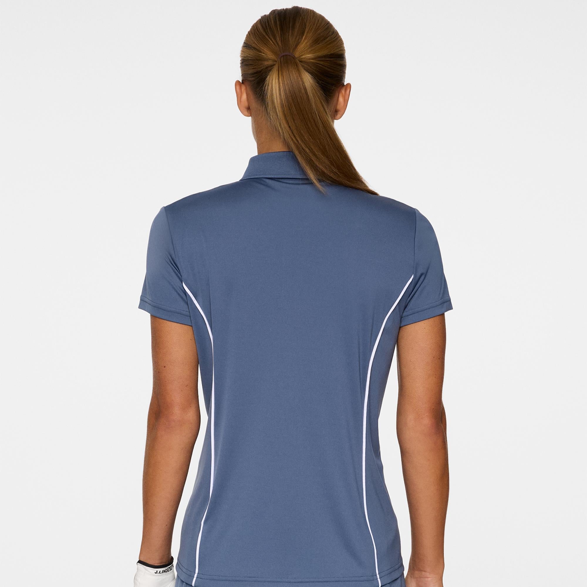J Lindeberg Leyla Ladies Golf Polo Shirt Vintage Indigo