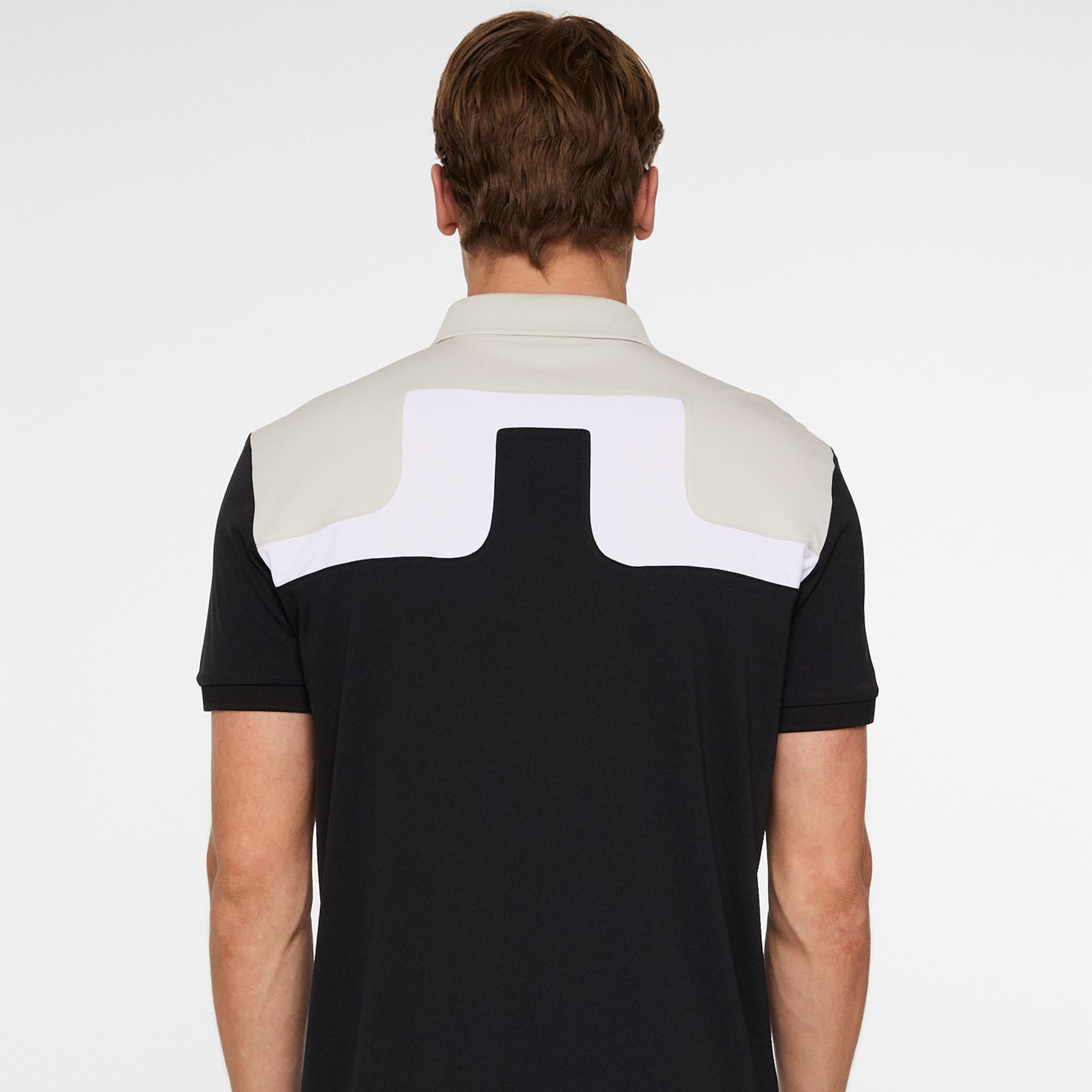 J Lindeberg Jeff Mens Golf Polo Shirt Black