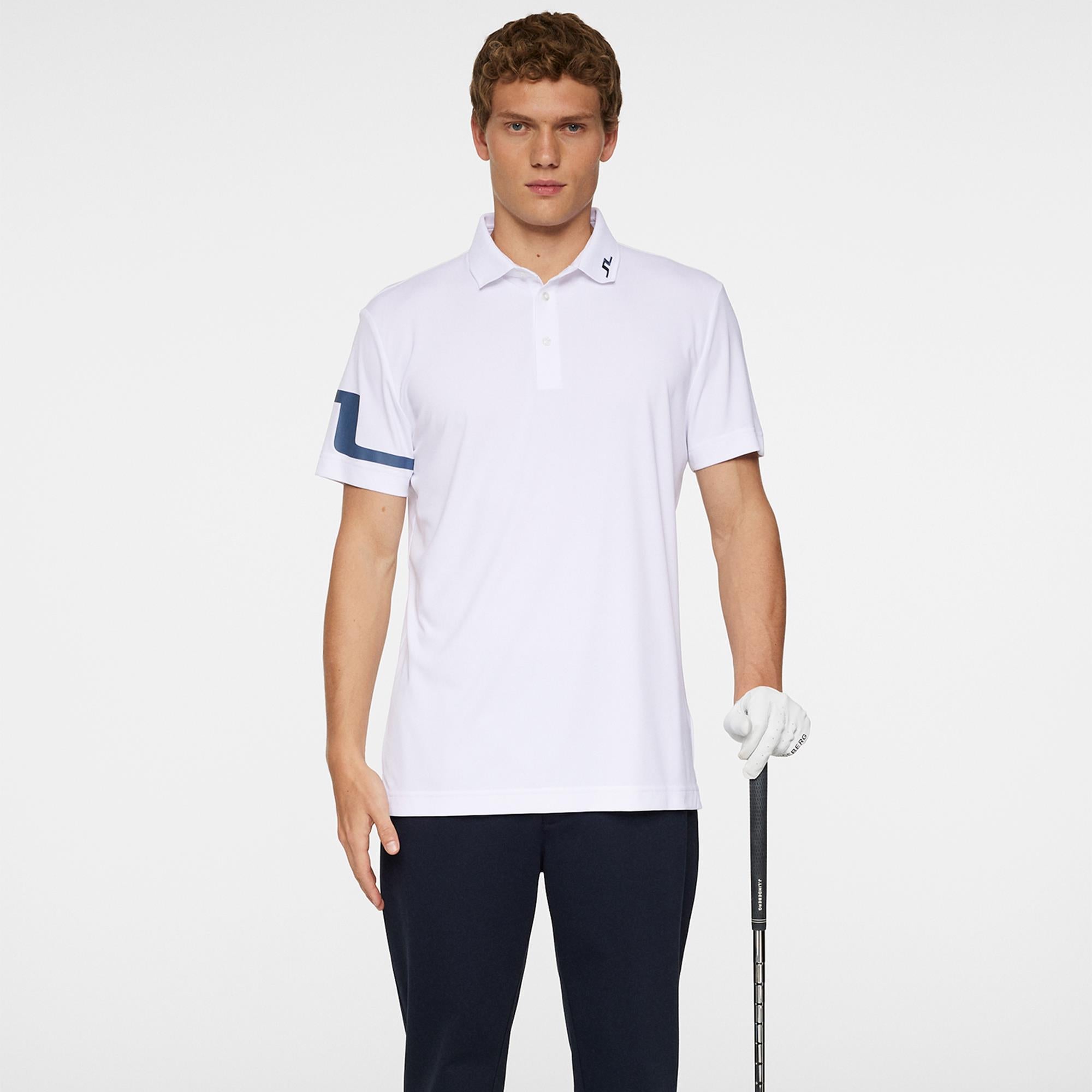 J Lindeberg Heath Mens Polo Shirt White
