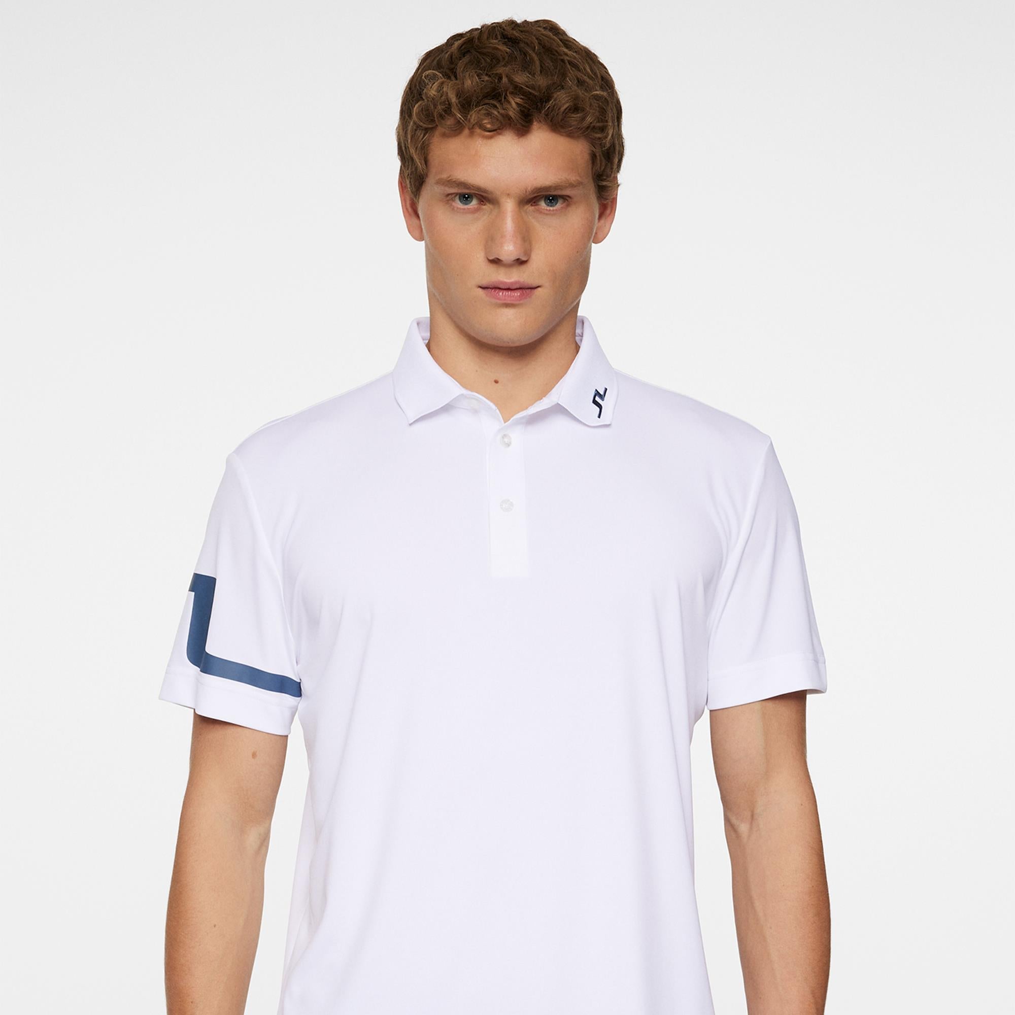 J Lindeberg Heath Mens Polo Shirt White