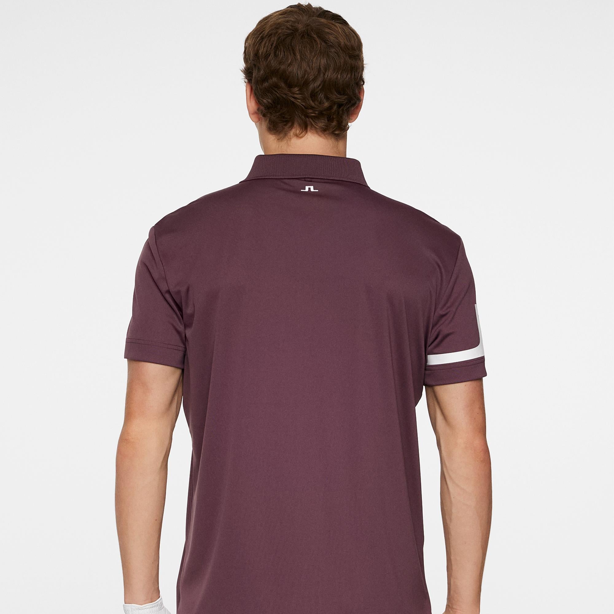 J Lindeberg Heath Mens Polo Shirt Huckleberry