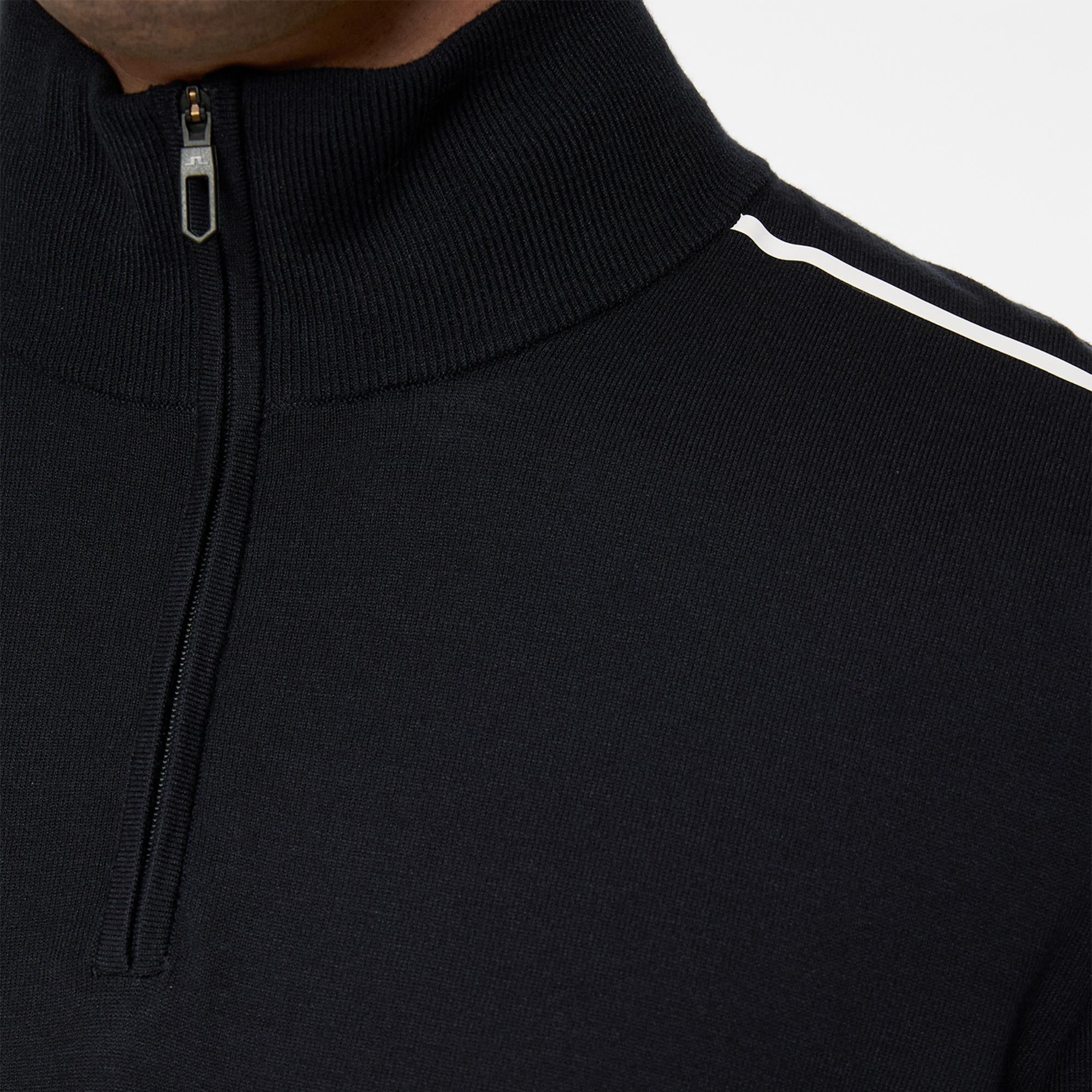 J Lindeberg Mac Knitted Zip Mens Golf Sweater Navy